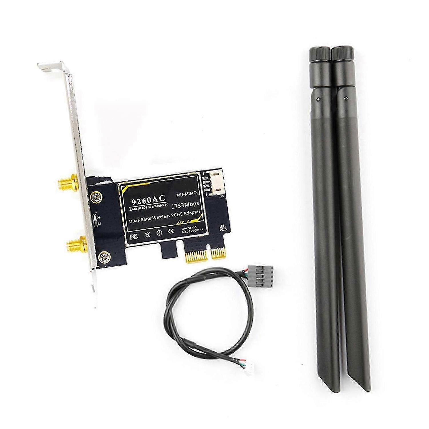 9260AC 2.4Ghz/5Ghz Dual-Band 1730Mbps WIFI Adapter Card PCI-E 1X