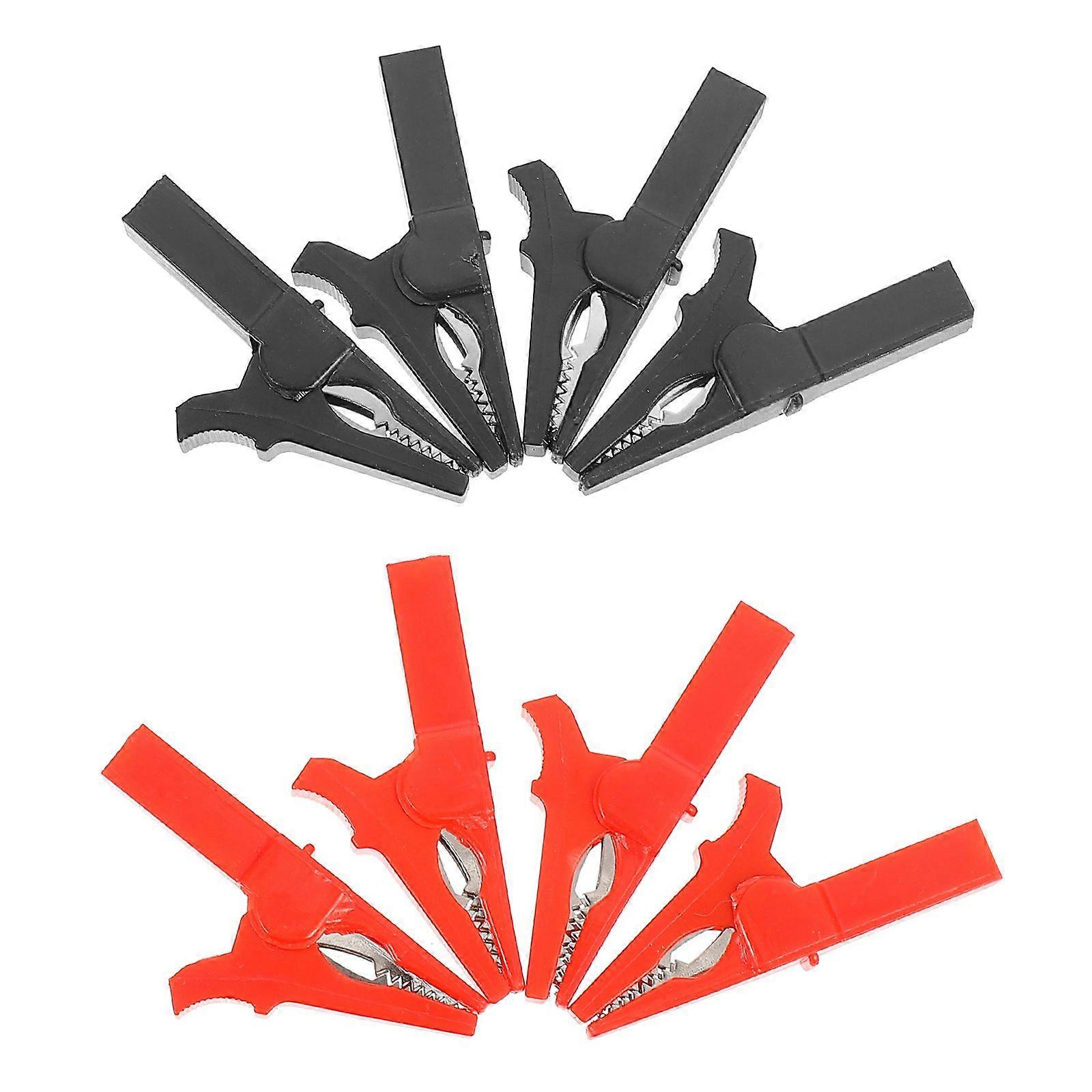 12pcs Insulated Alligator Clips: Full Insulated Battery Clamps Heavy Duty & Spring Loaded for Stable Battery Connection Compatible with 4mm Banana Plu