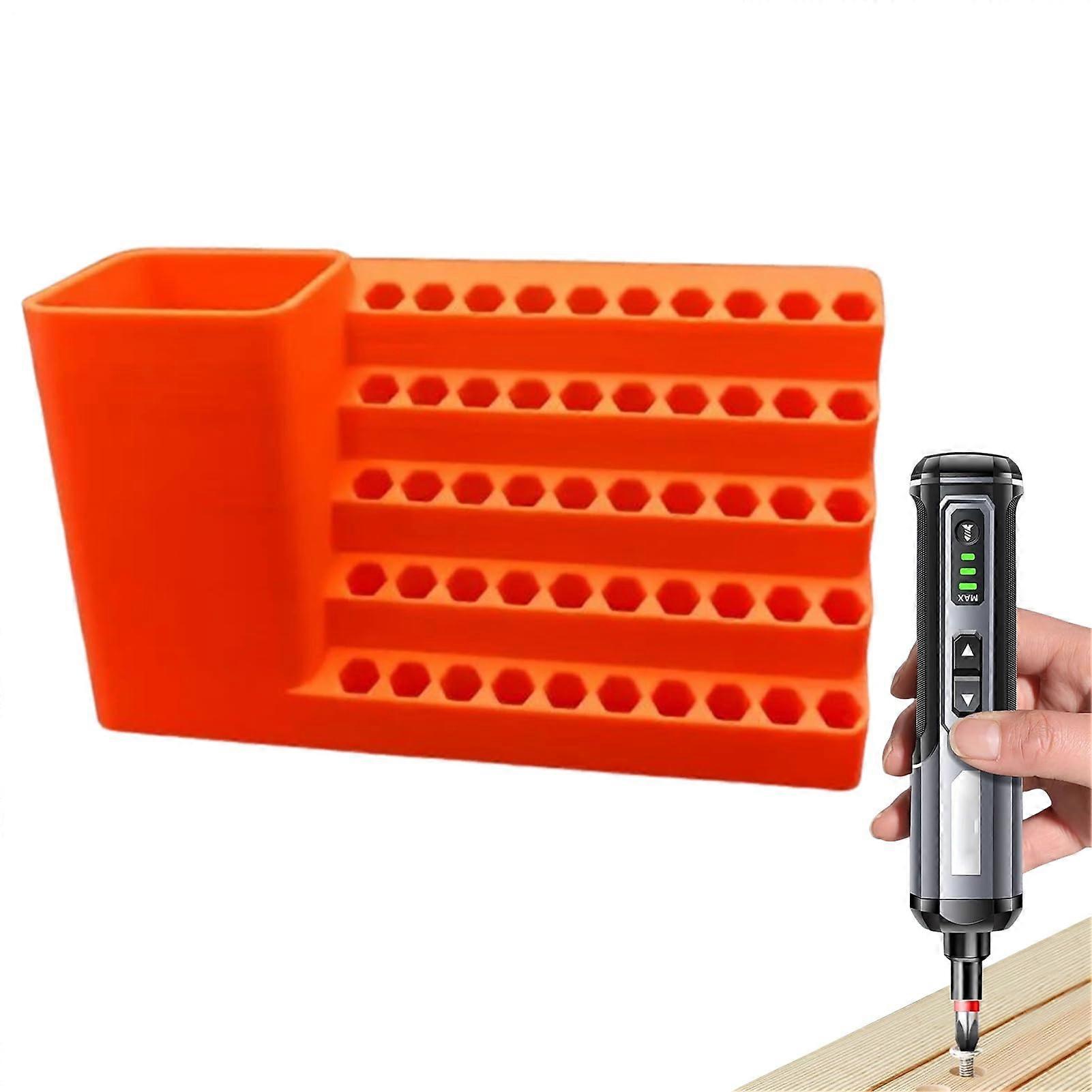 Hex Shank Bit Storage Pegboard Organizer MultiHole Hex Bit Holder for Power Tool Attachment Management