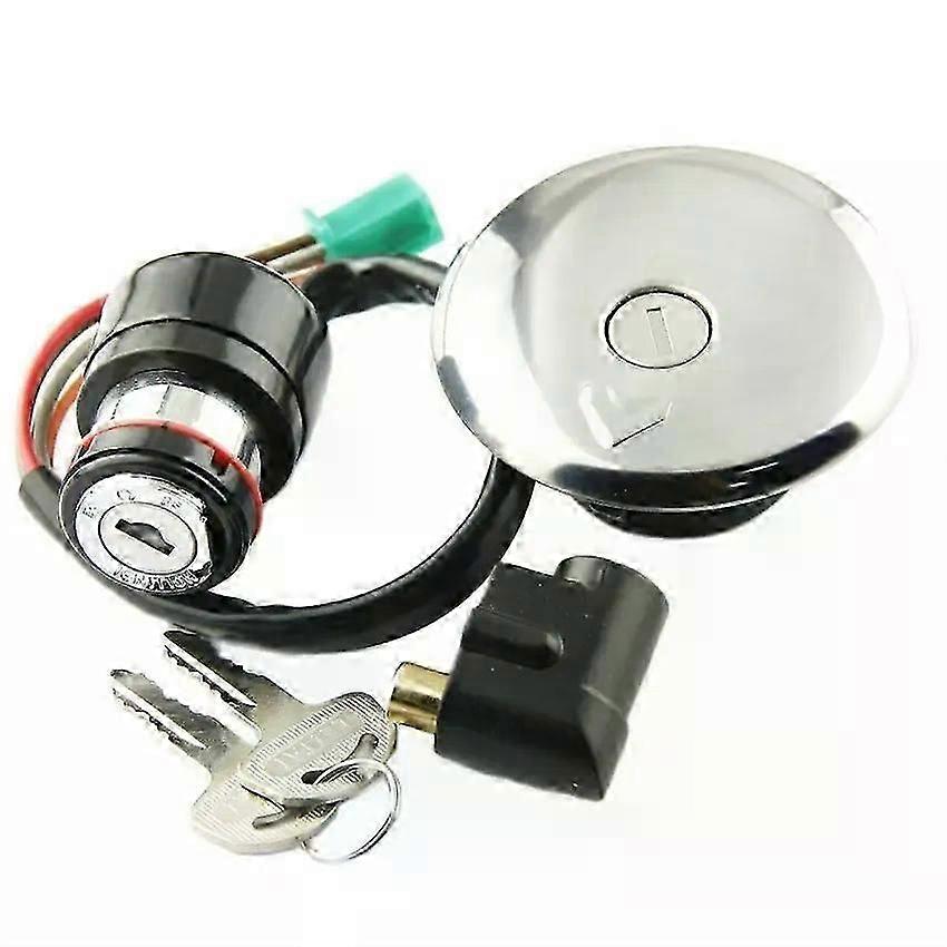 Motorcycle Ignition Switch Fuel Gas Cap Seat Lock Key Kit For Suzuki GN125 GN 125 1982 1983 1984-2001 For suzuki gn125 fuel tan