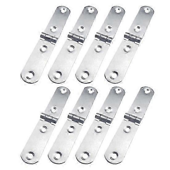 2025 8Pcs Screw-On Hinges Flap Hinges Rustproof Corrosion Resistant Smooth Cabinet Table Furniture 180-Degree Foldable Hinges