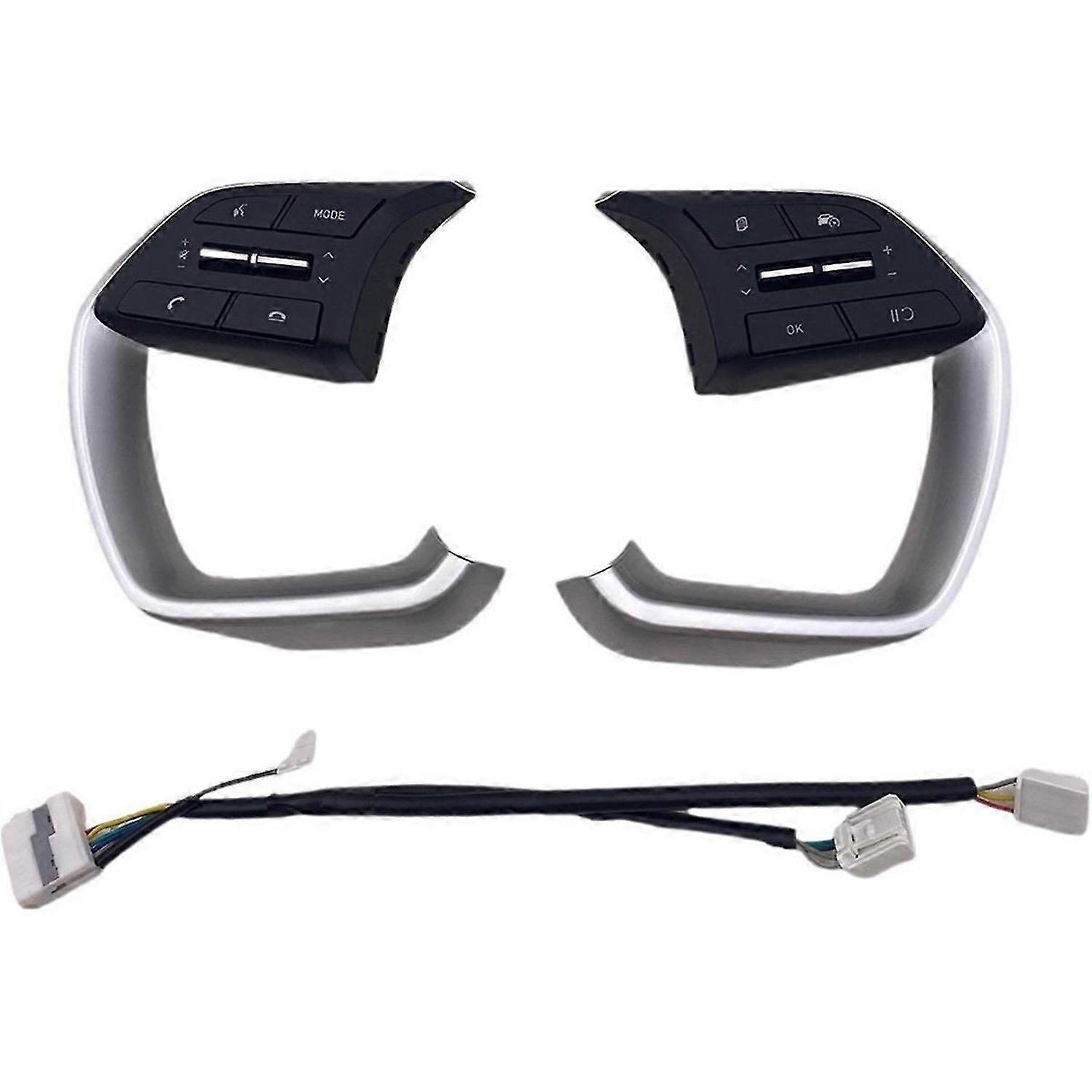 1Pair Steering Wheel Cruise Switch Control Volume with Harness for Ix25 I20 20-25 96720-BV110 96710-