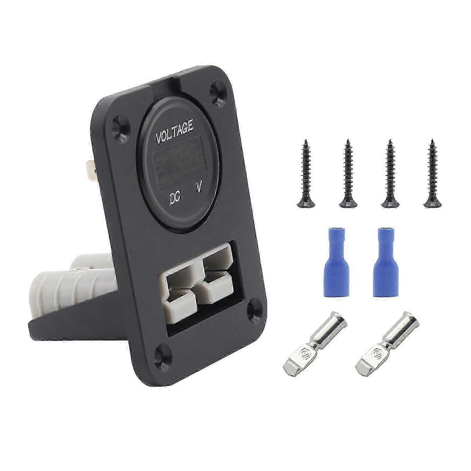 Durable Premium Mounting Plate with Voltmeter for 12V-24V Flush Mount Recessed Lighting Suitable for Ships RVs and Trucks