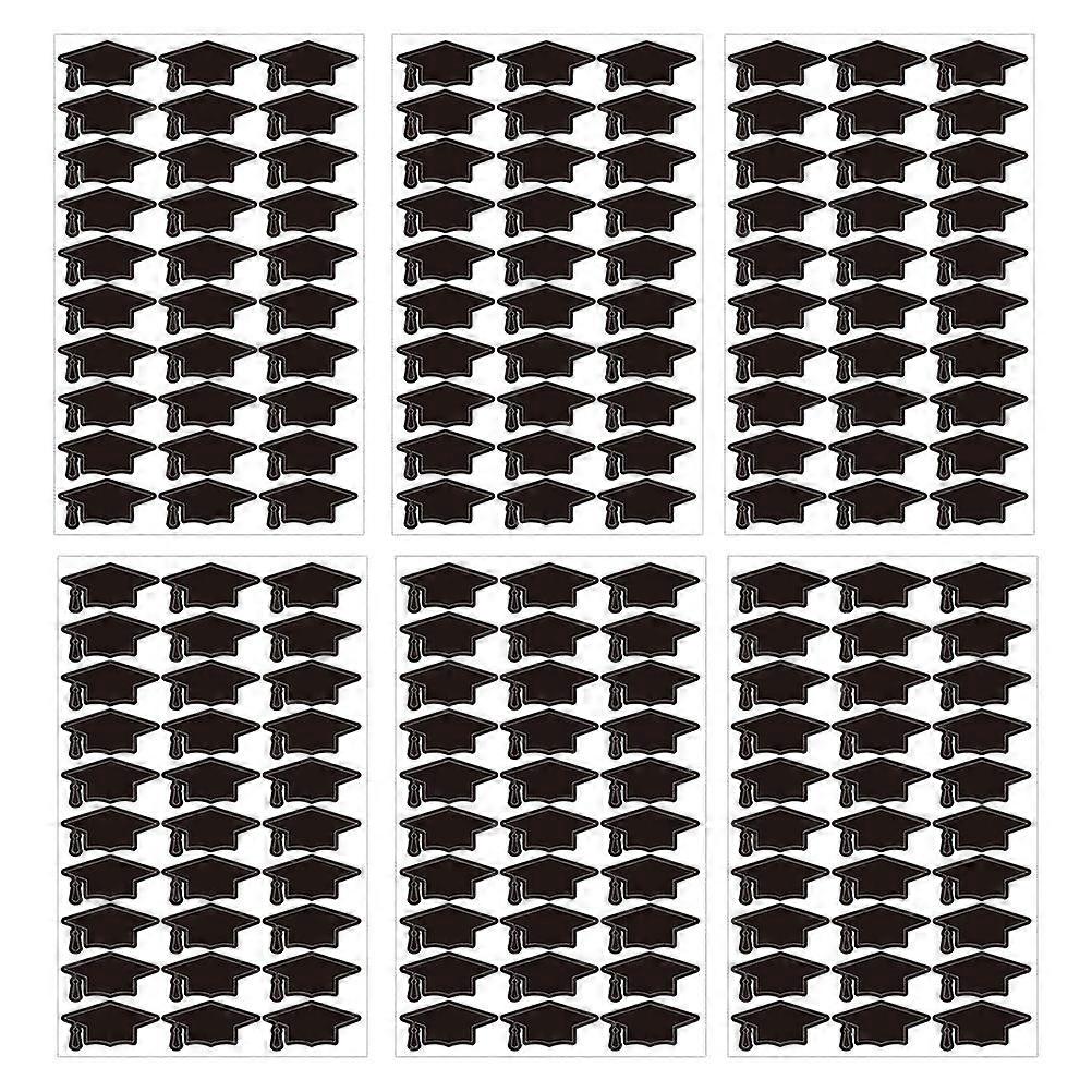 Graduation Hat Sealing Labels 12 Sheets for Creative Graduation Sticker Decor