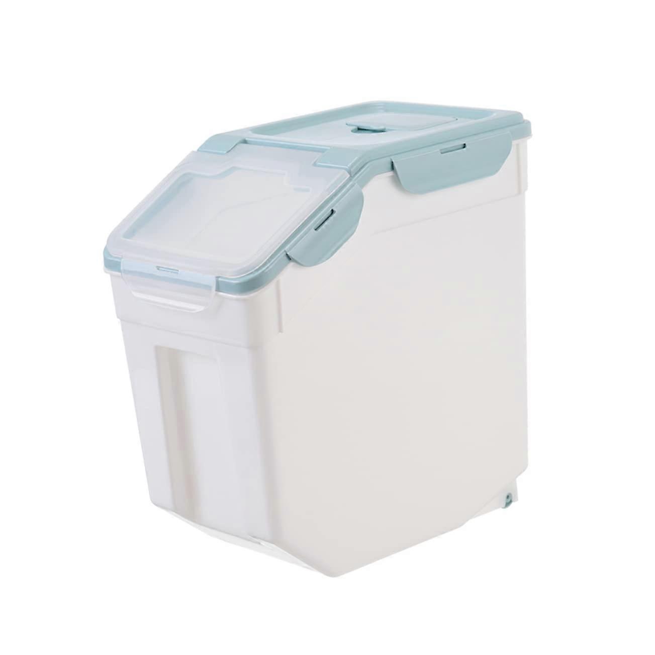 Pet Food Storage Container Nordic Blue Small Size Airtight Seal Moisture-Proof For Dog And Cat Dry Food