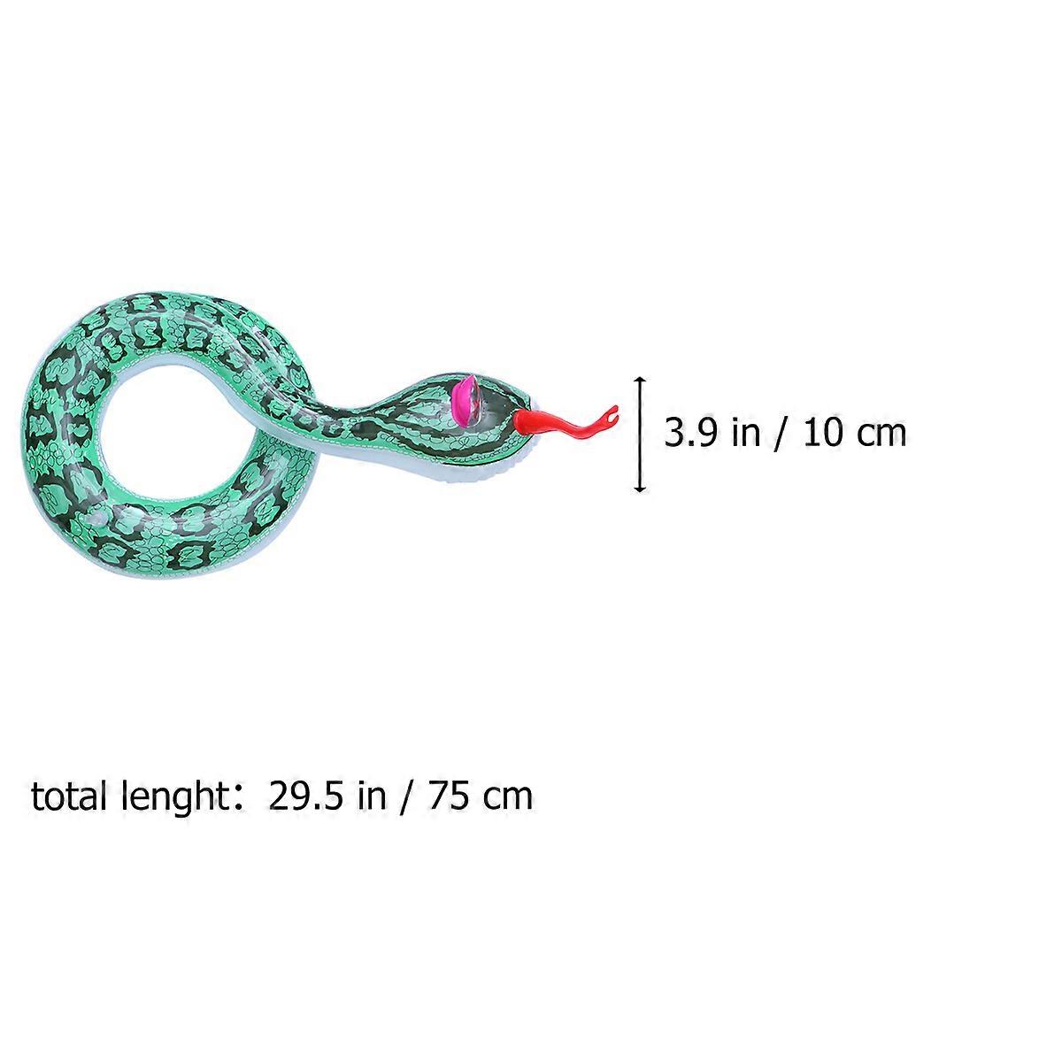 Funny Trick Or Treat Inflatable Toys 3 Pcs Realistic Snake Toy For Adventure And Garden Protection 29.48X3.93X0.39In