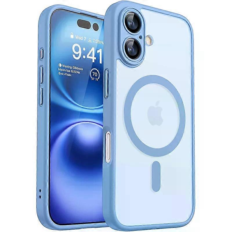 2Pcs Magsafe Magnetic Armor Shockproof Case For iPhone 16 16E 15 14 13 12 11 Pro Max Plus For Wireless Charge Cover Matte Transl