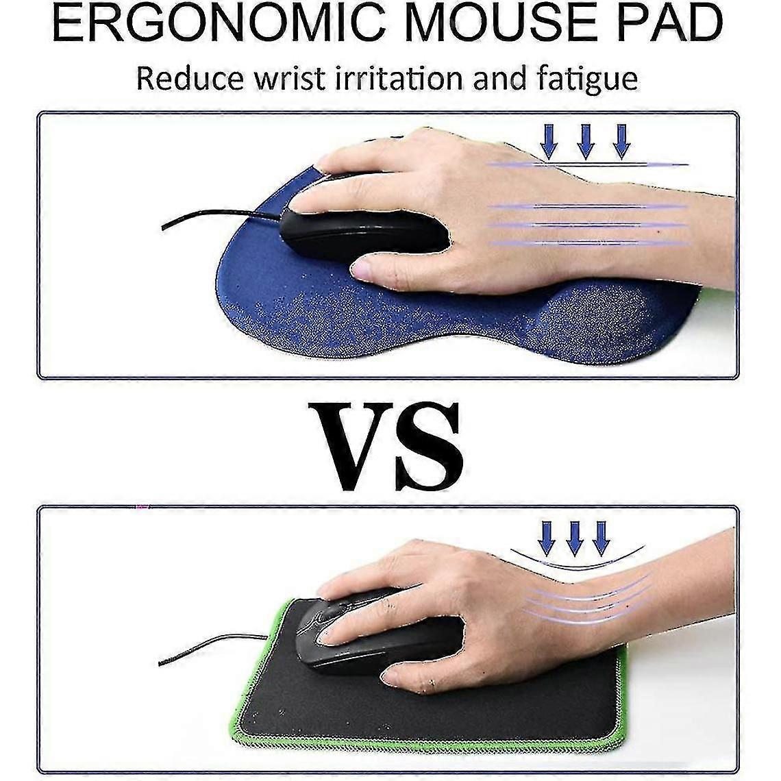 Gel Mouse Pad With Non-slip Rubber Base Base Support Textured Surface