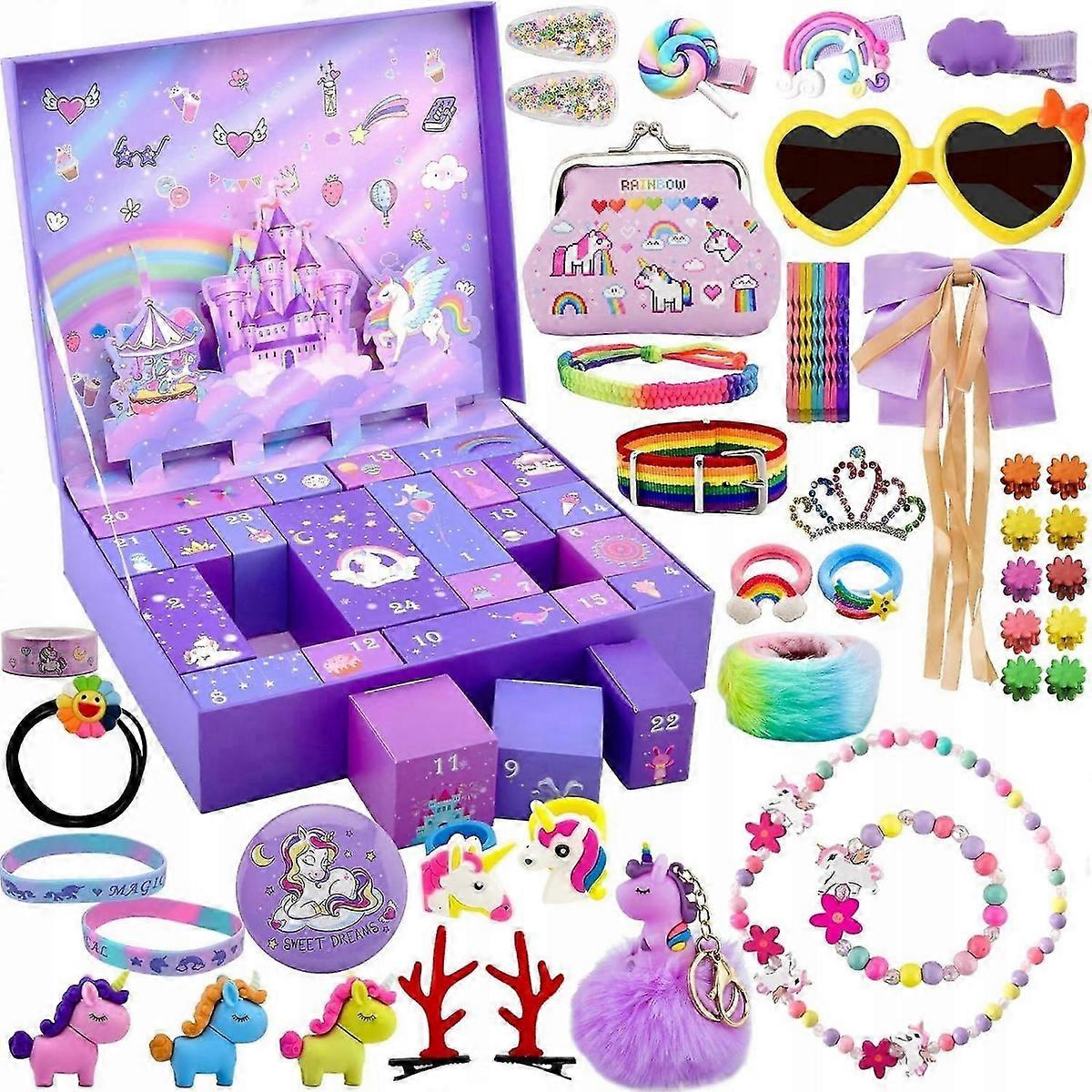 Advent Calendar Unicorn Decoration Toys Set