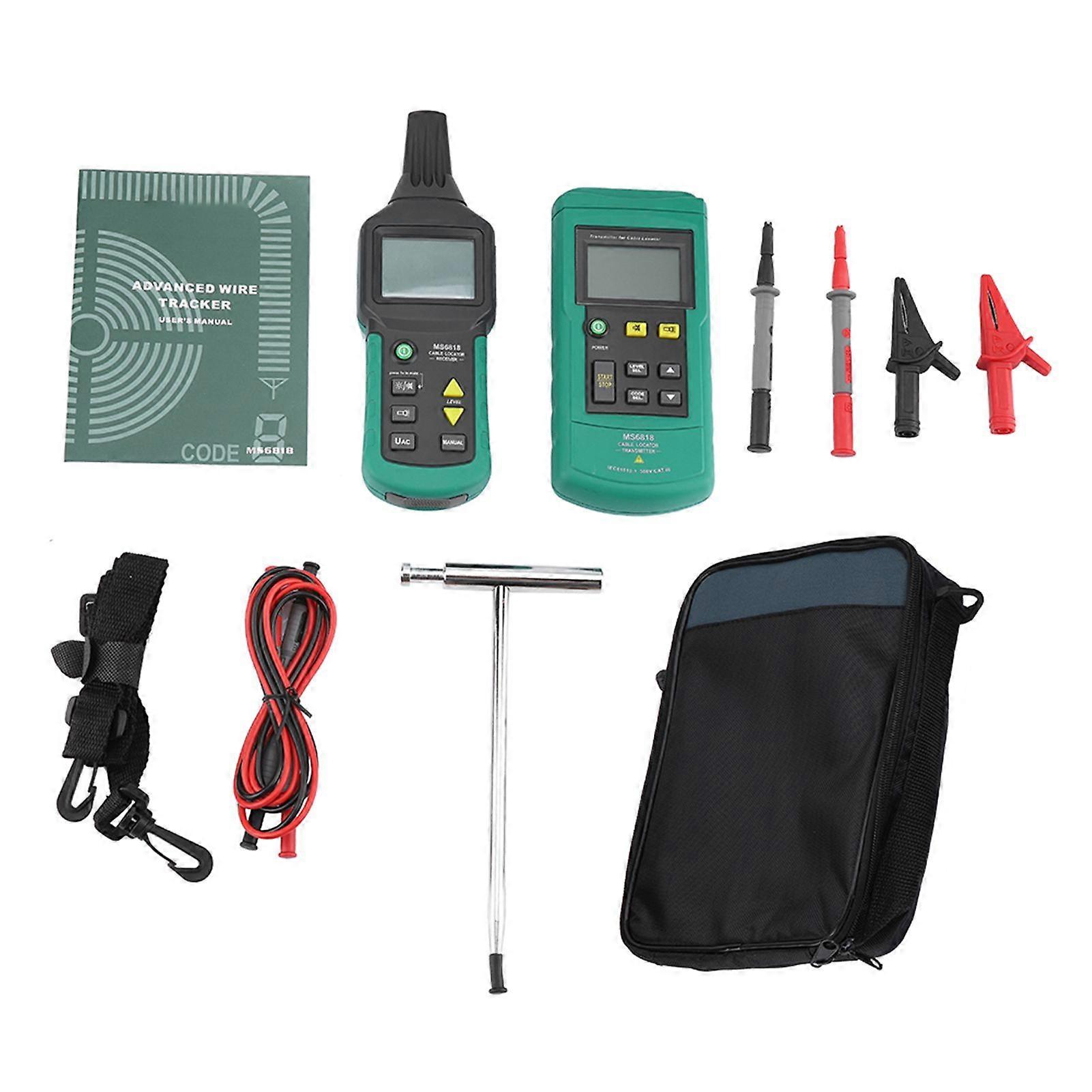 MS6818 12V-400V AC/DC Localizzatore di cavi metallici Metal Pipe Detector Tester Line Tracker