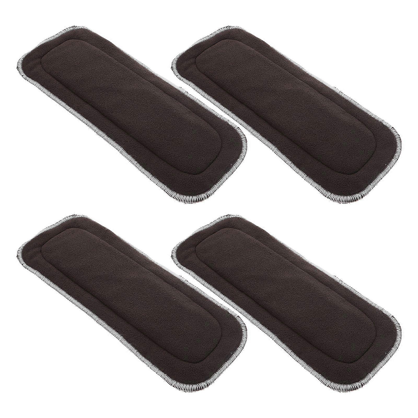 4pcs Diaper Inserts Pads: 5 Layers High Absorbing Reusable Washable Inserts Liners Pads for Babies Cloth Diapers Nappies Accessories