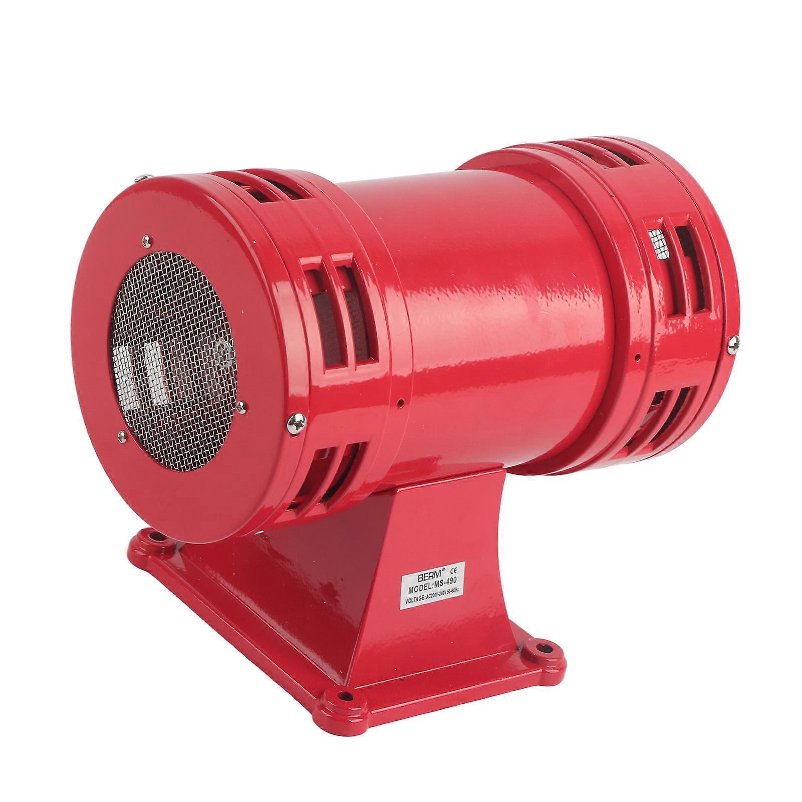 Alarme moteur bidirectionnelle 135 dB, son continu à décibels élevés, sirène anti-aérienne électrique AC 220 V MS‑490