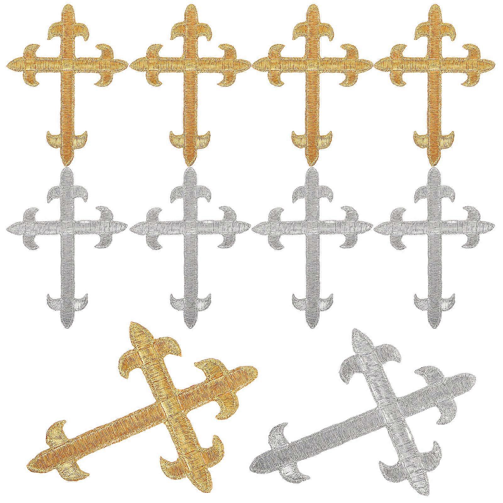 Cross Pattern Decorative Iron on Patches for Multi Function Use 50Pcs