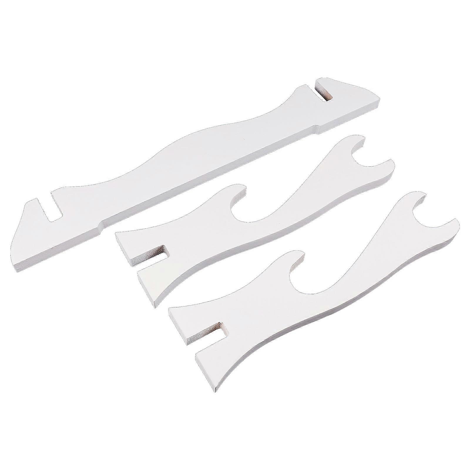 Sword Stand Wood Display Holder for Household Use 3Pcs Horizontal Sword Rack White