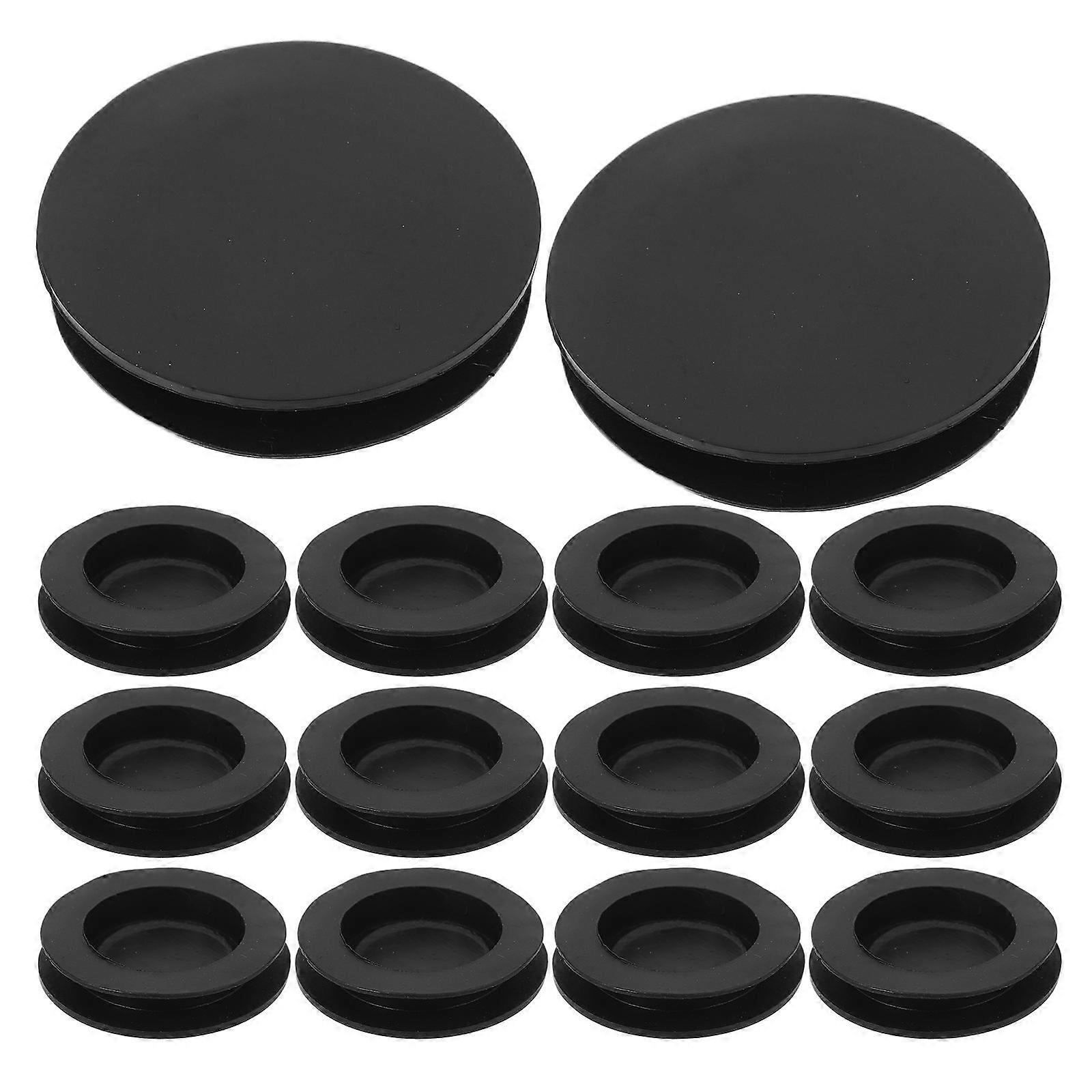 Rubber Piggy Bank Bottom Cover for Saving Box Stopper 100Pcs Black Round