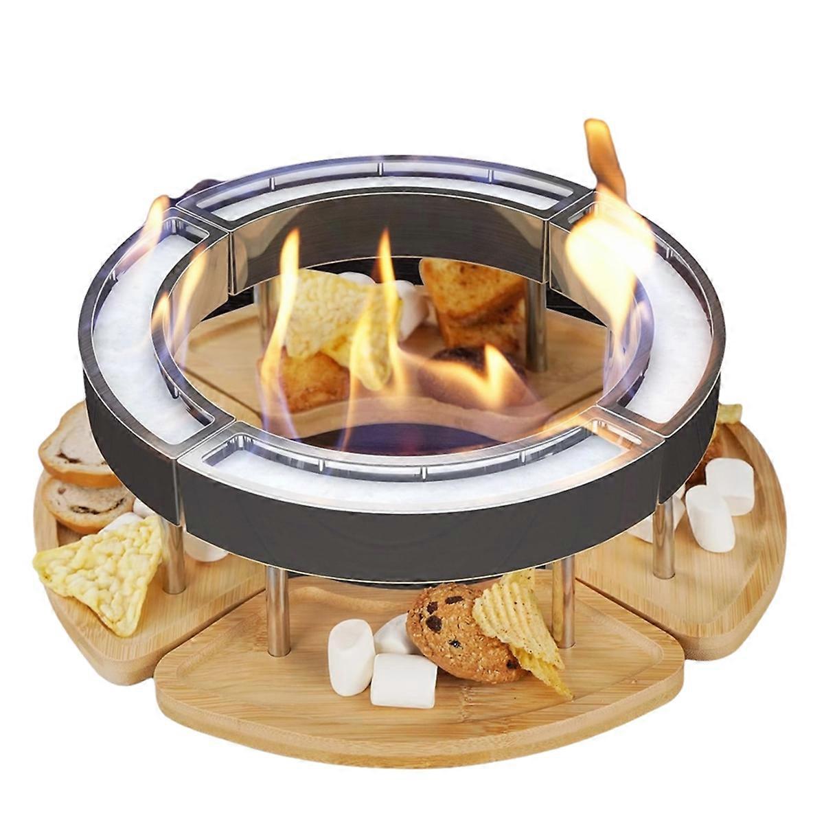 Tabletop Fire Pit - Table Top Firepit for Indoor Outdoor Use, Portable Fire Place with Design to Pla