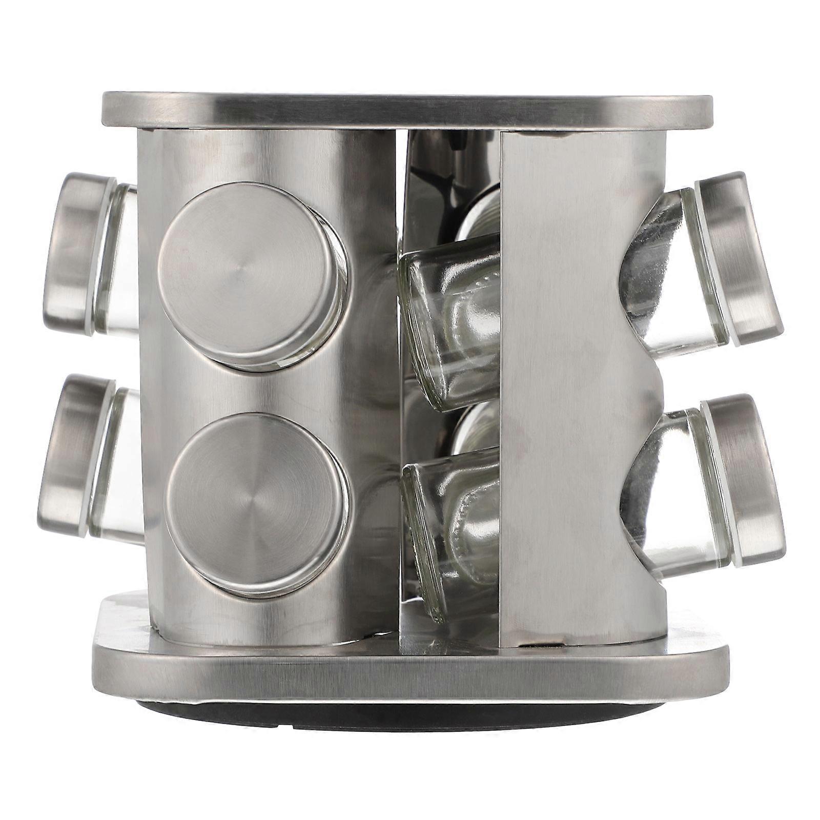 Glass Seasoning Container With Lid Ideal For Camping Use Size 16X16cm Barbecue Storage 1 Set