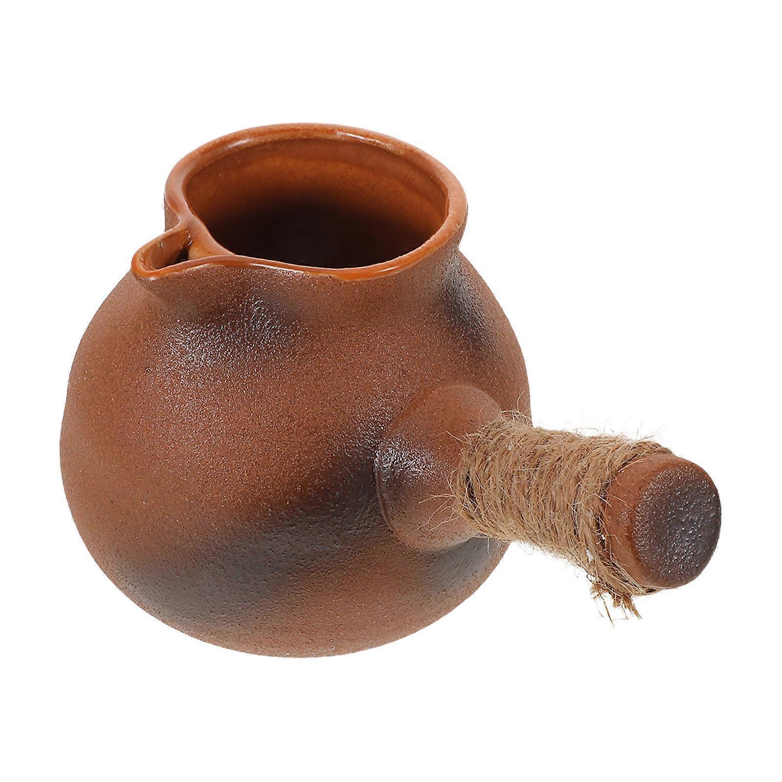 Camping Equipment Teapot Specializing In Fast Boiling With Traditional Clay Aesthetic Designed For Versatile Usage 1Set