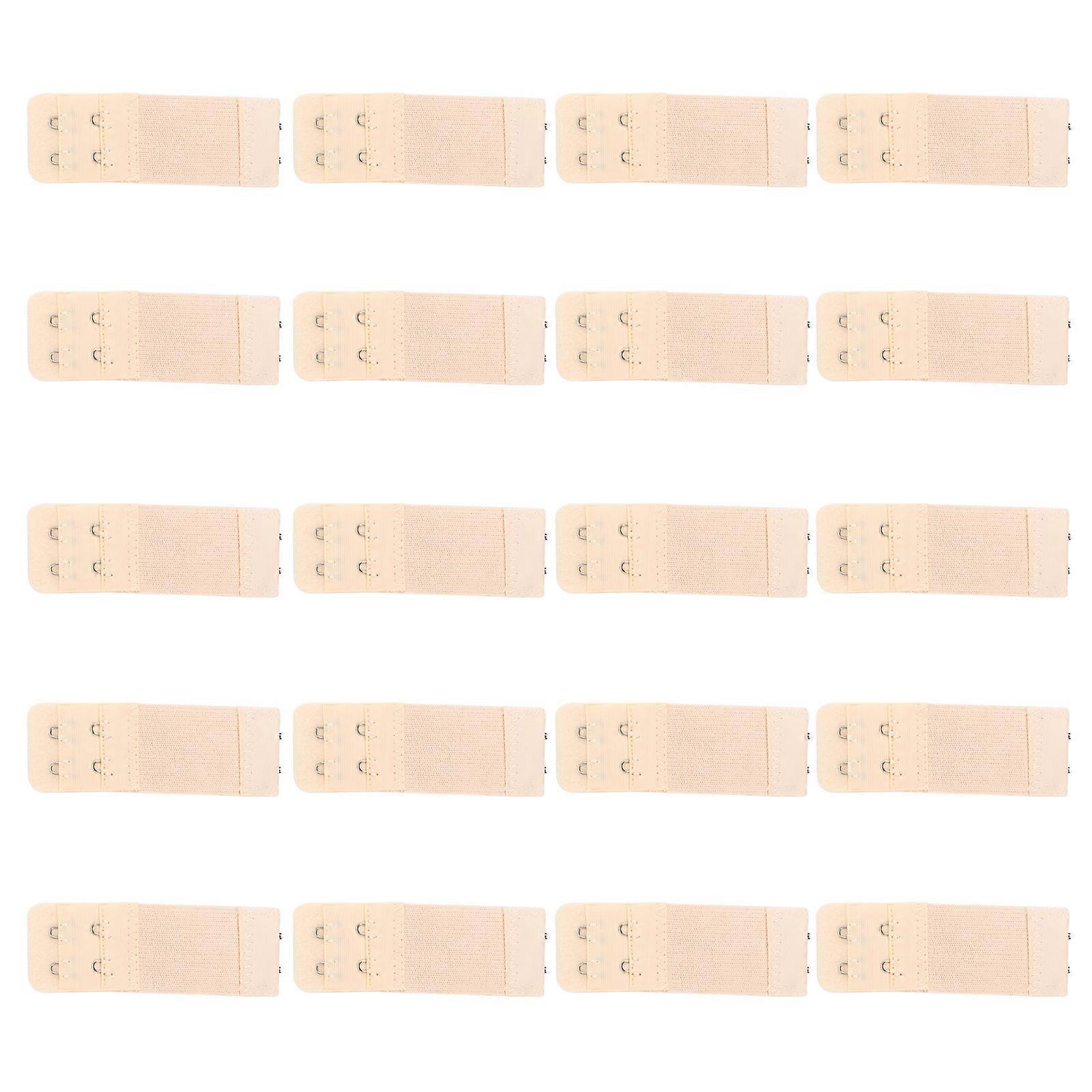 Women Elastic Bra Extender with 2 Hooks 2 Rows Buckle 40Pcs for Bra