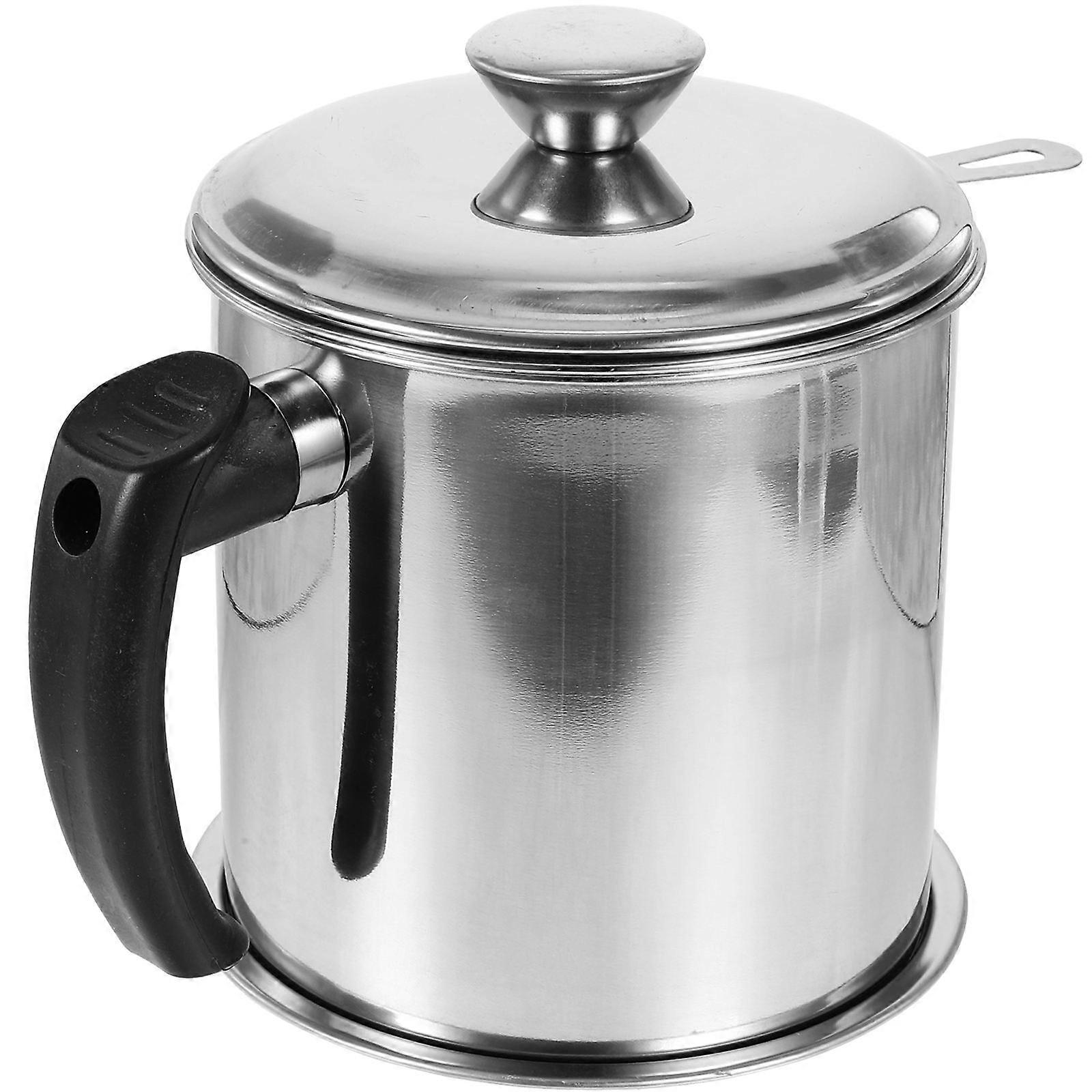 Oil Strainer Stainless Steel Grease Container Can for Kitchen