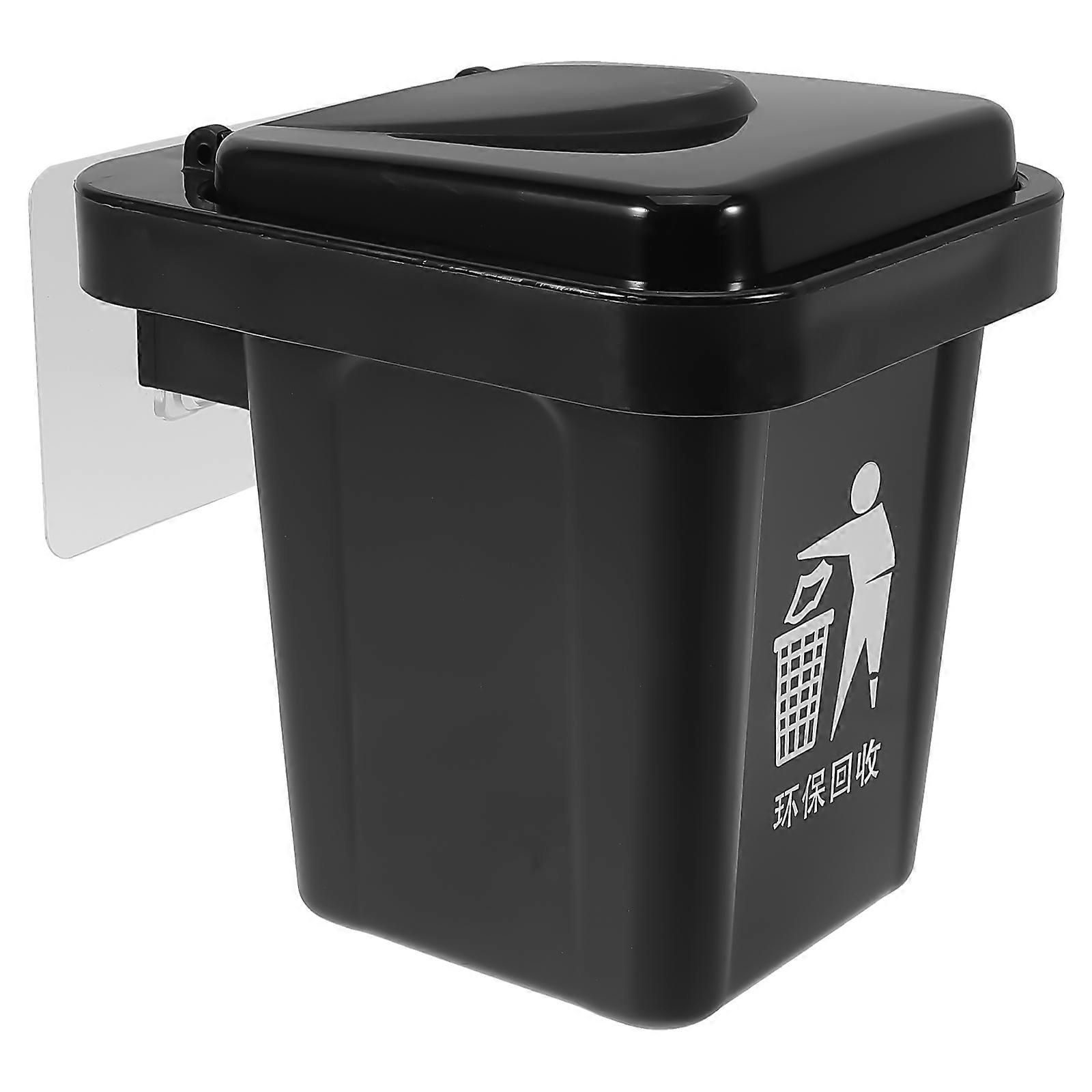 Small Hanging Trash Can with Lid for Home Use 4Pcs Wall Mounted Trash Cans