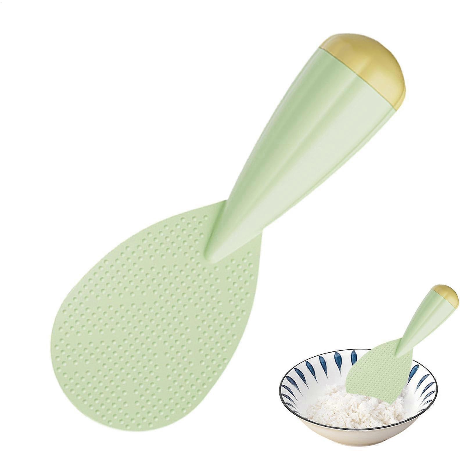 Rice Cooker Spoon HeatResistant Rice Spatula Standing Green NonStick Kitchen Utensil Easy to Clean