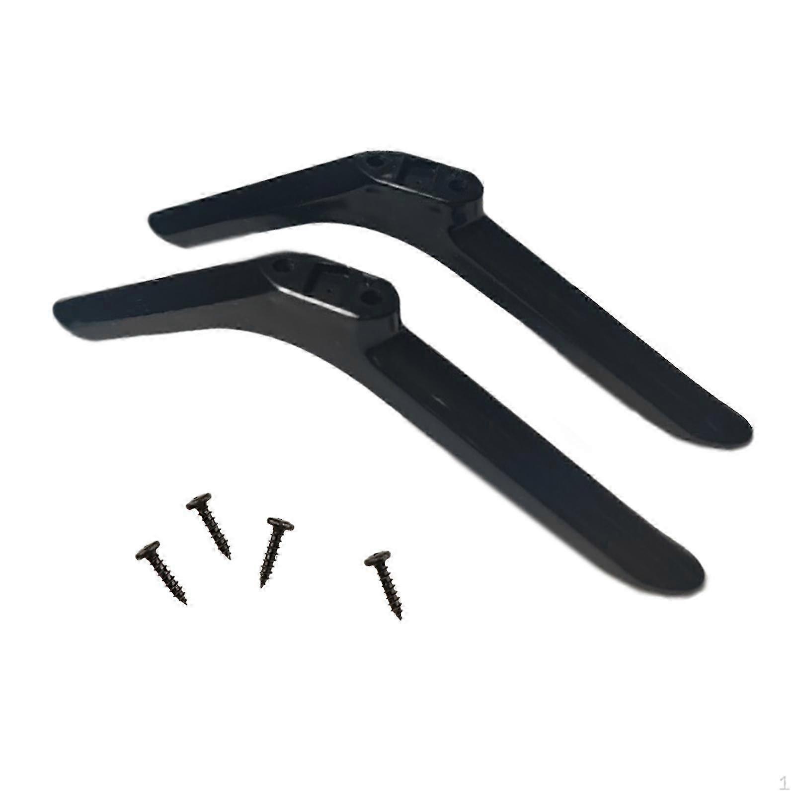 2 Pieces Tabletop TV Stand Base Table Top Legs Simple Assembly