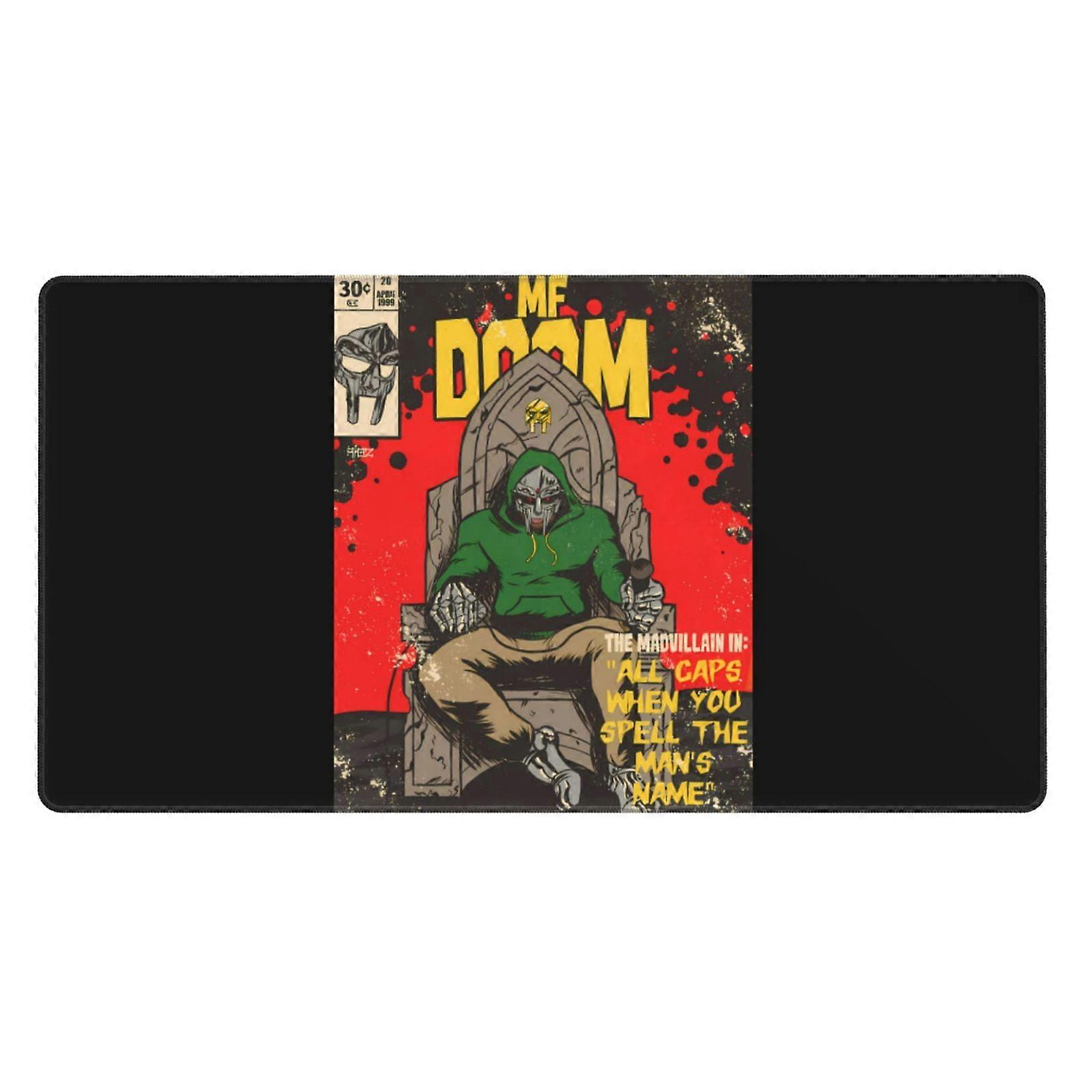 Tapis de souris antidérapant en caoutchouc MF DOOM pour ordinateur portable, bureau, jeu, 15,8 x 29,5 pouces