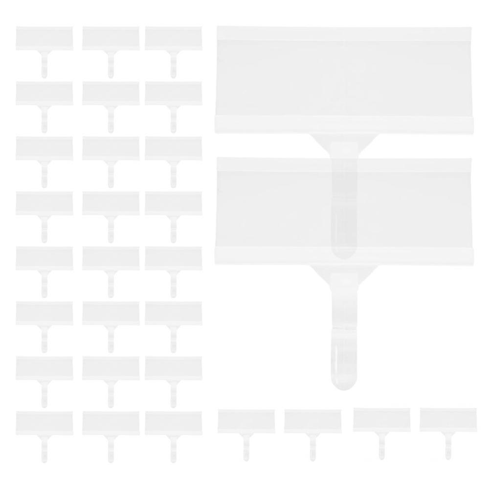 Clear Plastic Shelf Label Holders 120 Pcs For Store Staff And Customers Reusable Clip Design Certified Material