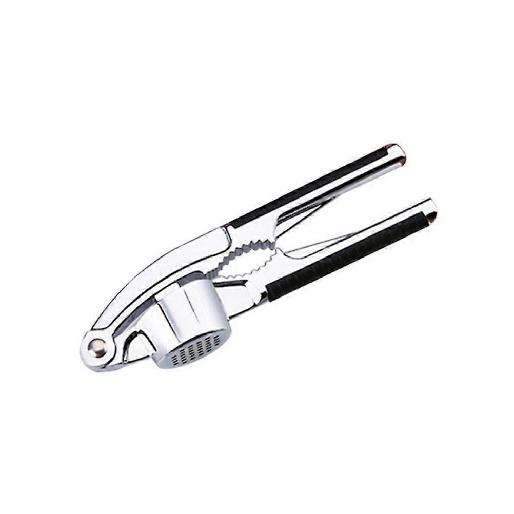 Garlic Press Mincer Crusher for Kitchen Use with Walnut Open Tools Black