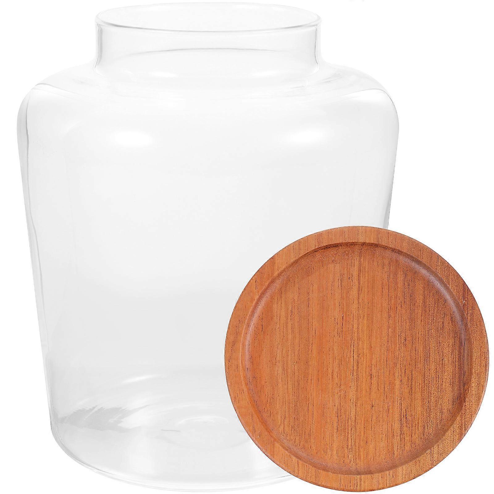 Multi-Function Storage Canister Glass Jar for 2Pcs Household Use