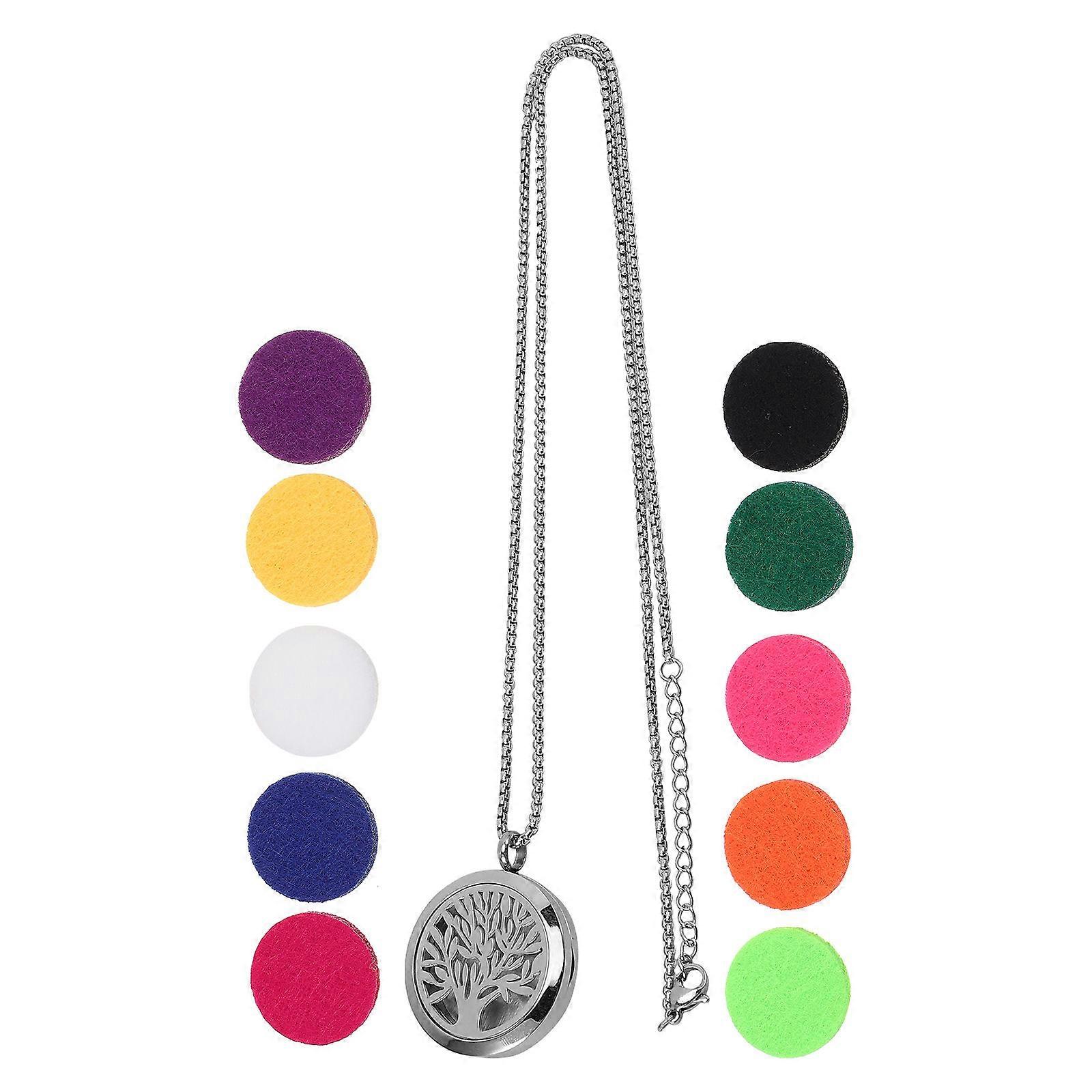 Hanging Aromatherapy Pendant Diffuser Necklace Felt Pad Air Cleaning Stylish 1Pc