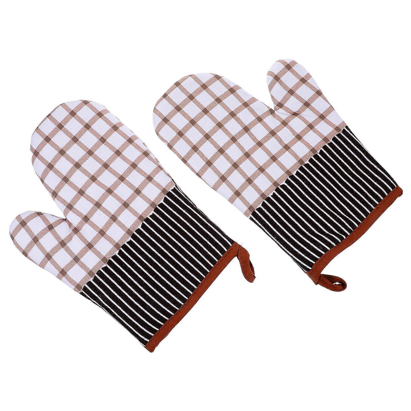 Oven Mitt Cotton Baking Gloves for Heat Resistant Use 4Pcs Set
