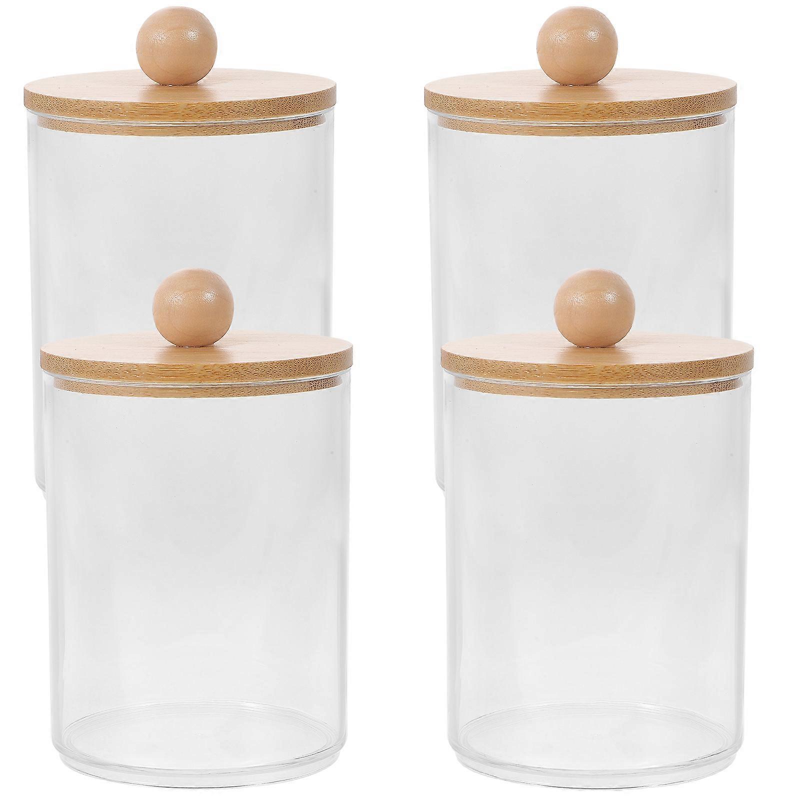 Simple Plastic Toothpick Holder Container For Home Storage 16 Pcs Transparent Round Design Hygienic Use