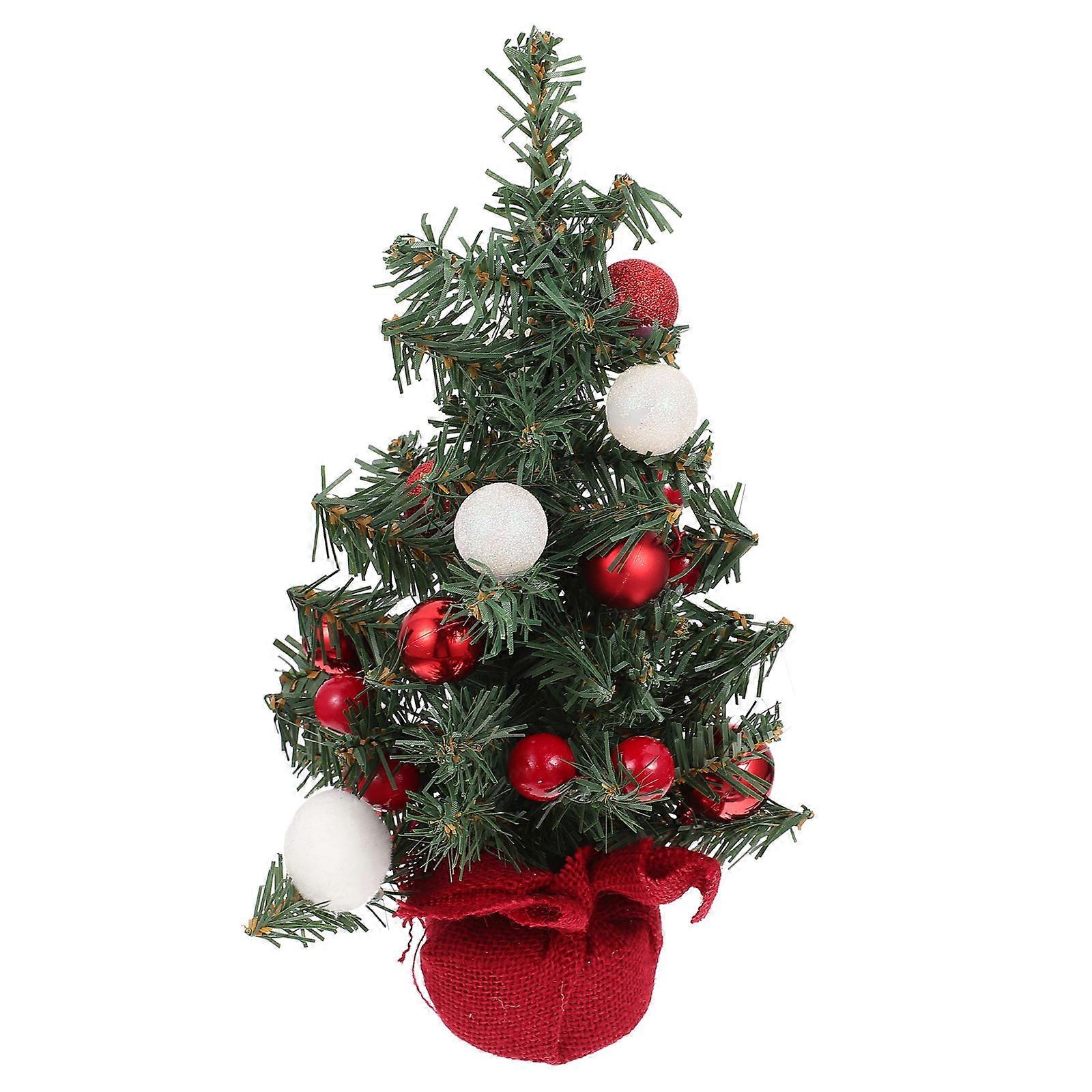 Desktop Xmas Tree Decoration Christmas Tree Ornament for Party 2Pcs