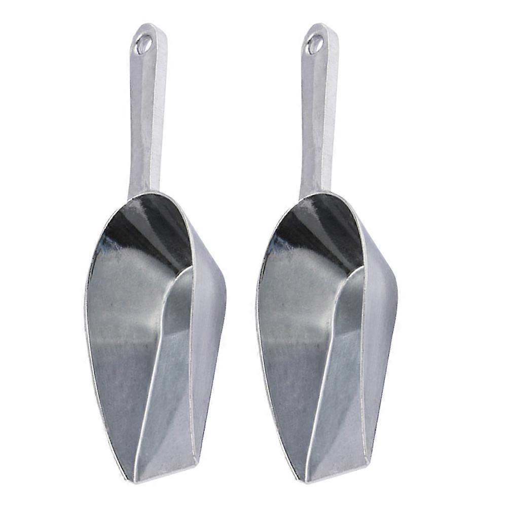 Multi-Functional Ice Scoop Aluminum Alloy Square Mouth for Bar Use 6Pcs