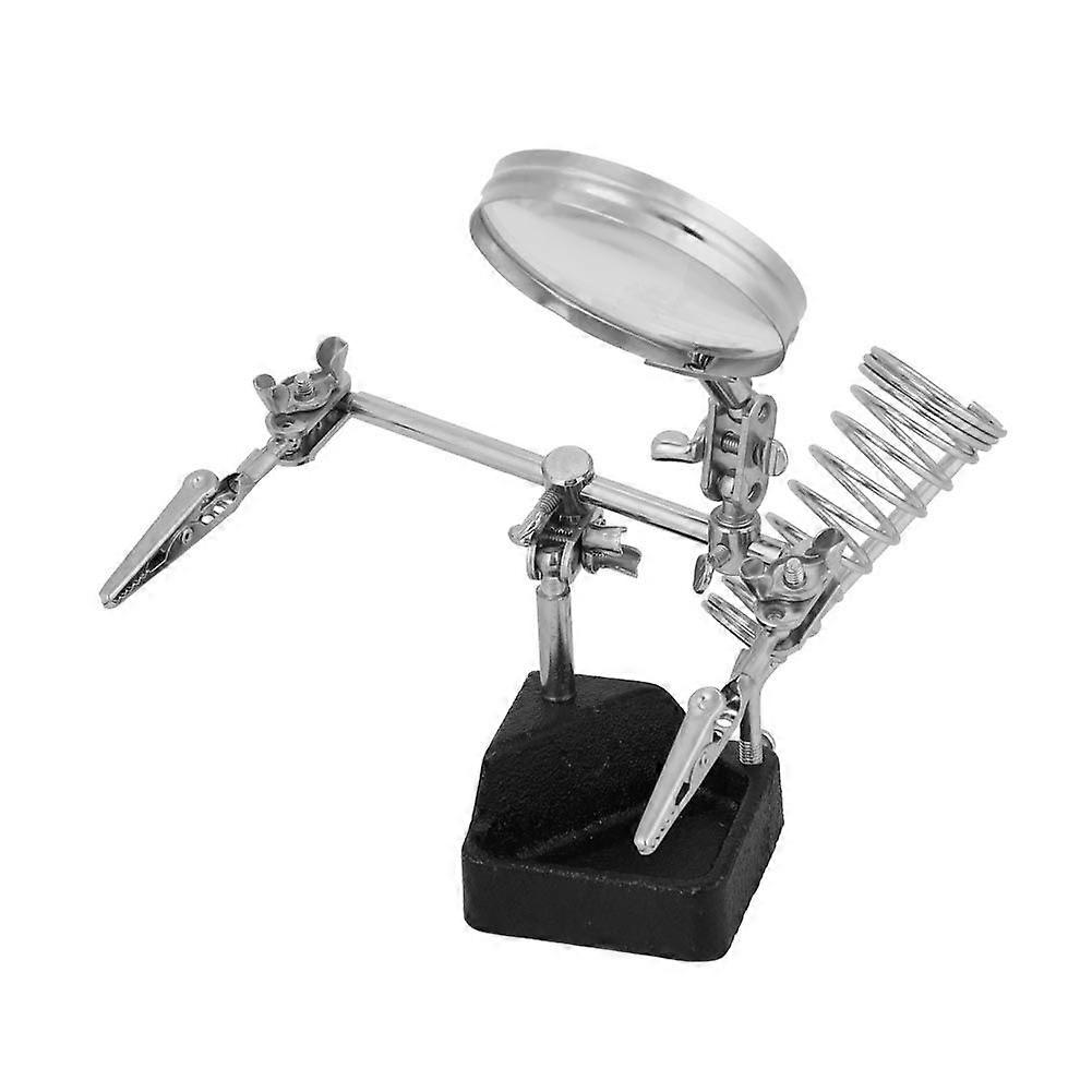 Multifunctional Helping Hand 5X Magnifying Glass with Adjustable Clips for Soldering Work