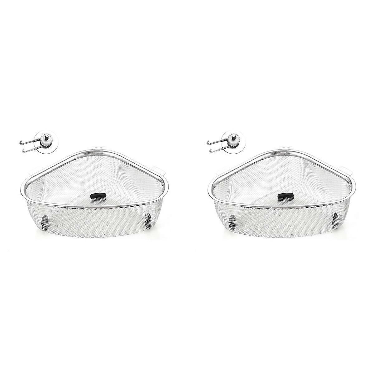 Triangle Sink Drain Basket Kitchen Triangle Filter Basket Fruit and Vegetable Storage Drain Rack Bas