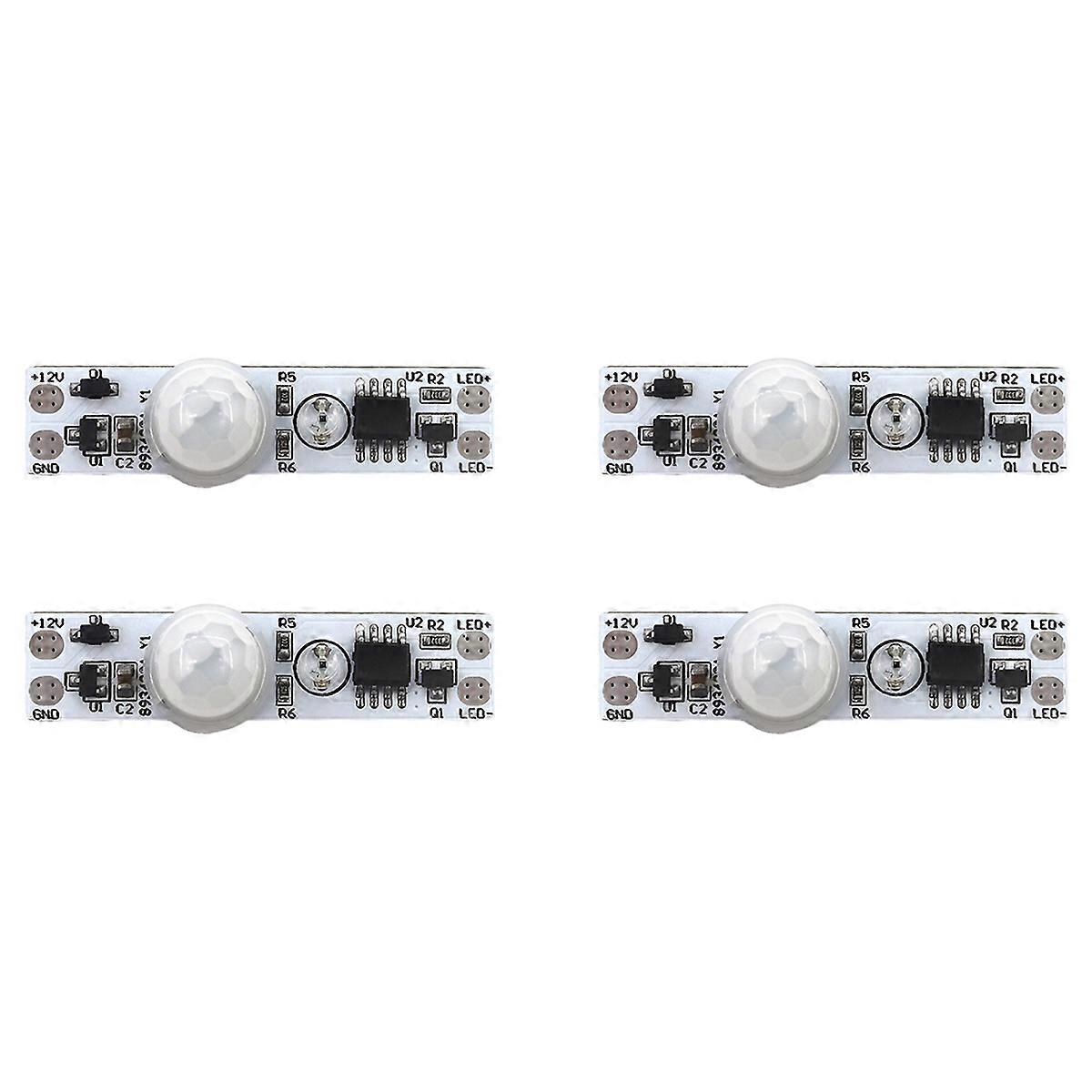 4X DC 5-24V 12V PIR Motion Sensor Switch Module Human Movement Sensor Detector Controller Switch Mod