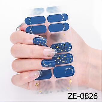 Neue nagellack film nagel aufkleber 16 finger DIY Französisch stil gradienten ins adhesive nagel aufkleber ZE-0826 bare stück + nagel datei