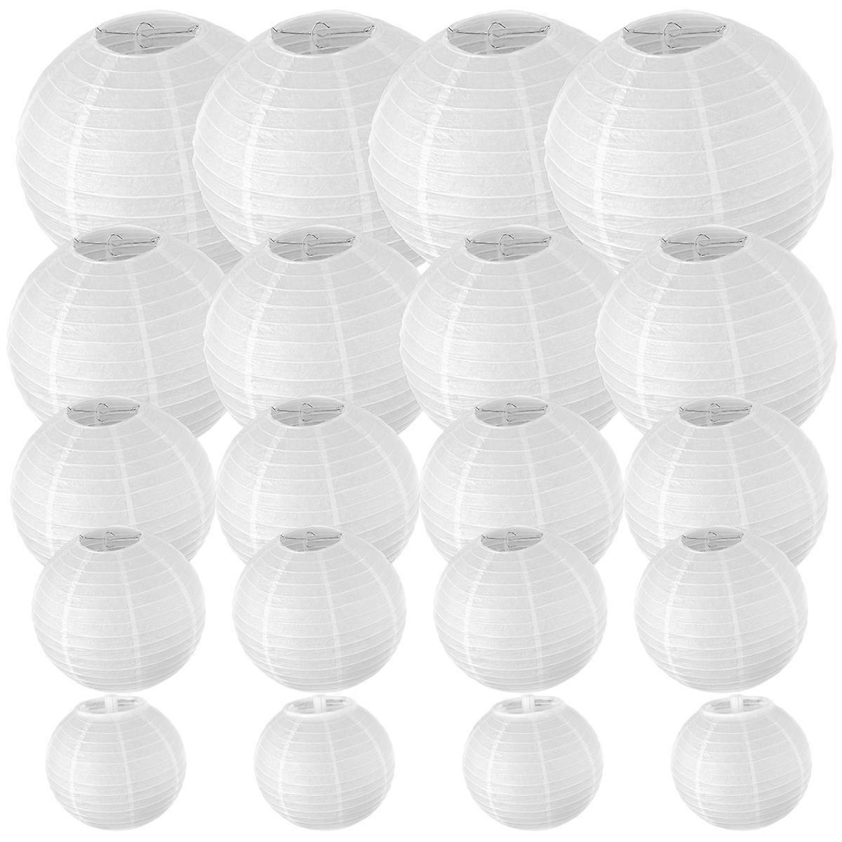 20 Pack Chinese Round White Paper Lantern,Paper Lanterns