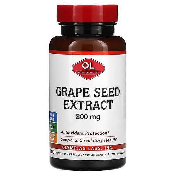 Olympian Labs Inc., Grape Seed Extract, 200 mg, 100 Vegetarian Capsules