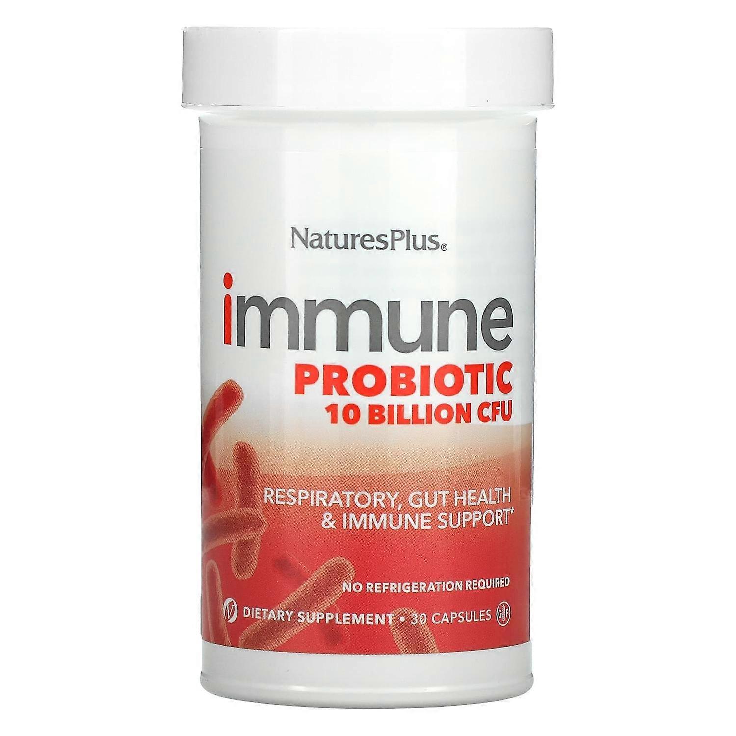 NaturesPlus, Immune Probiotic, 10 Billion CFU, 30 Capsules