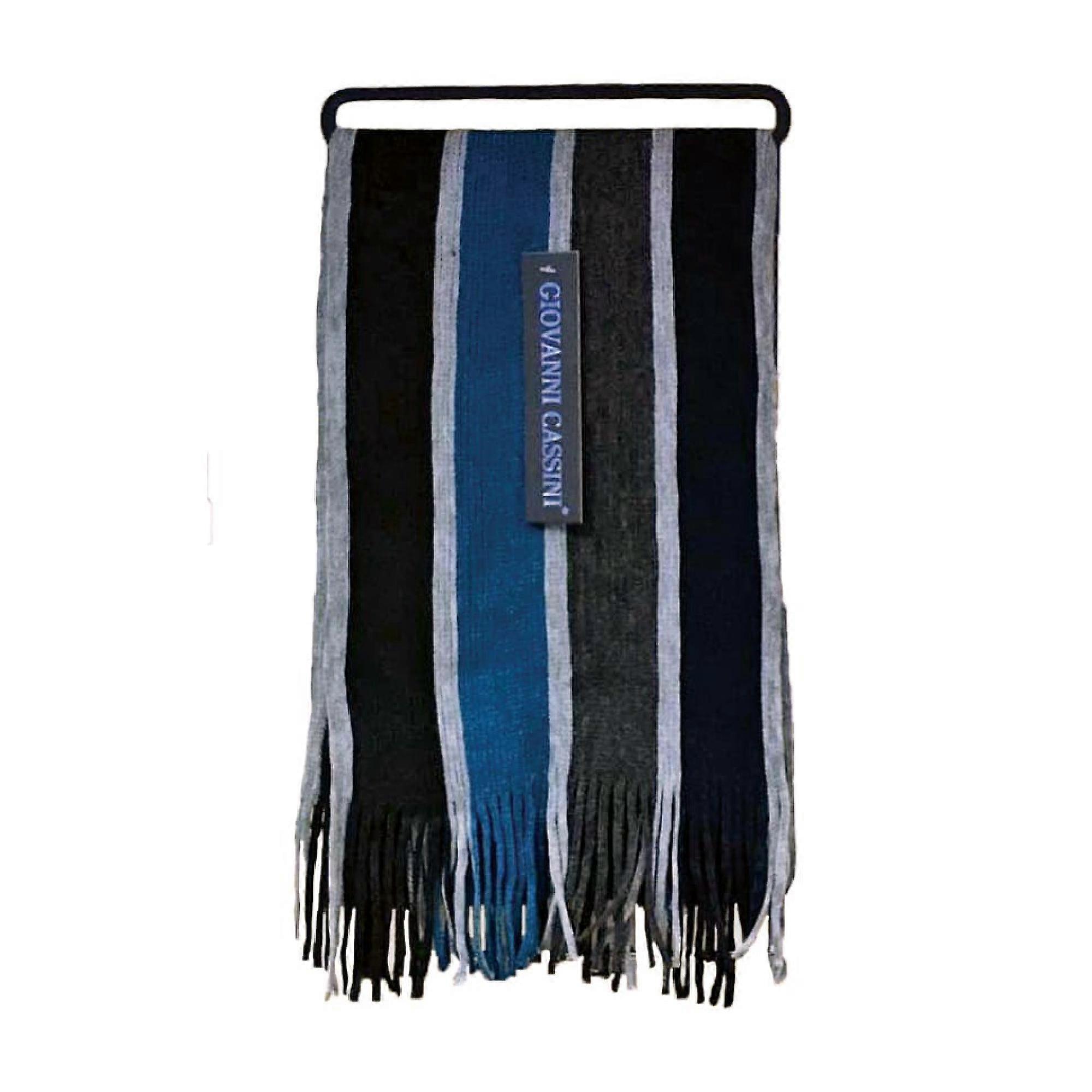 Giovanni Cassini - Mens Warm Knitted Striped Winter Scarf