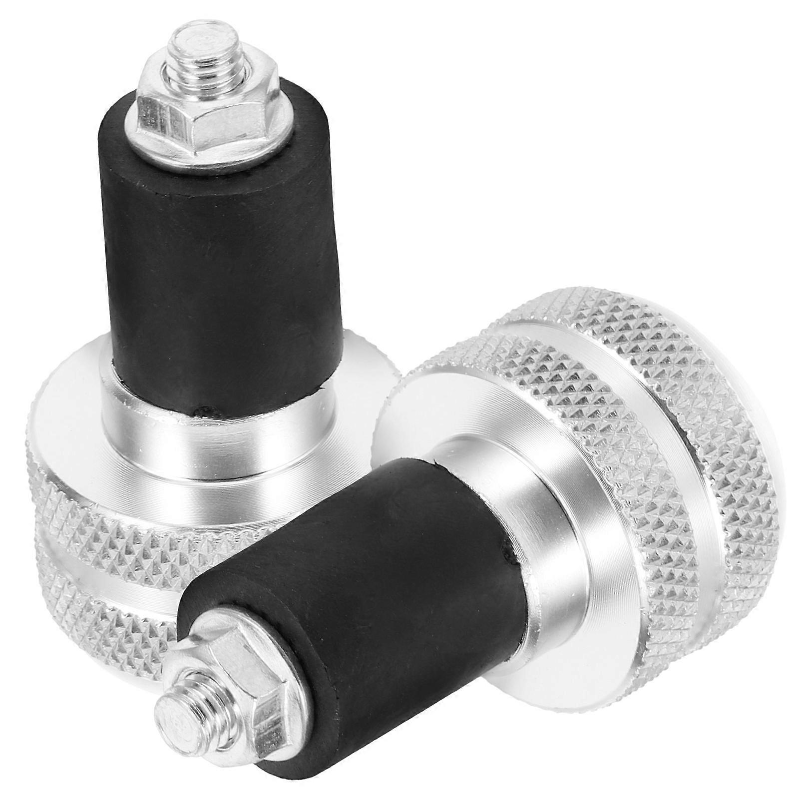 Mountain Bike Bar Ends Durable Handlebar End Plugs for Cycling 1 Pair Multi Color Metal