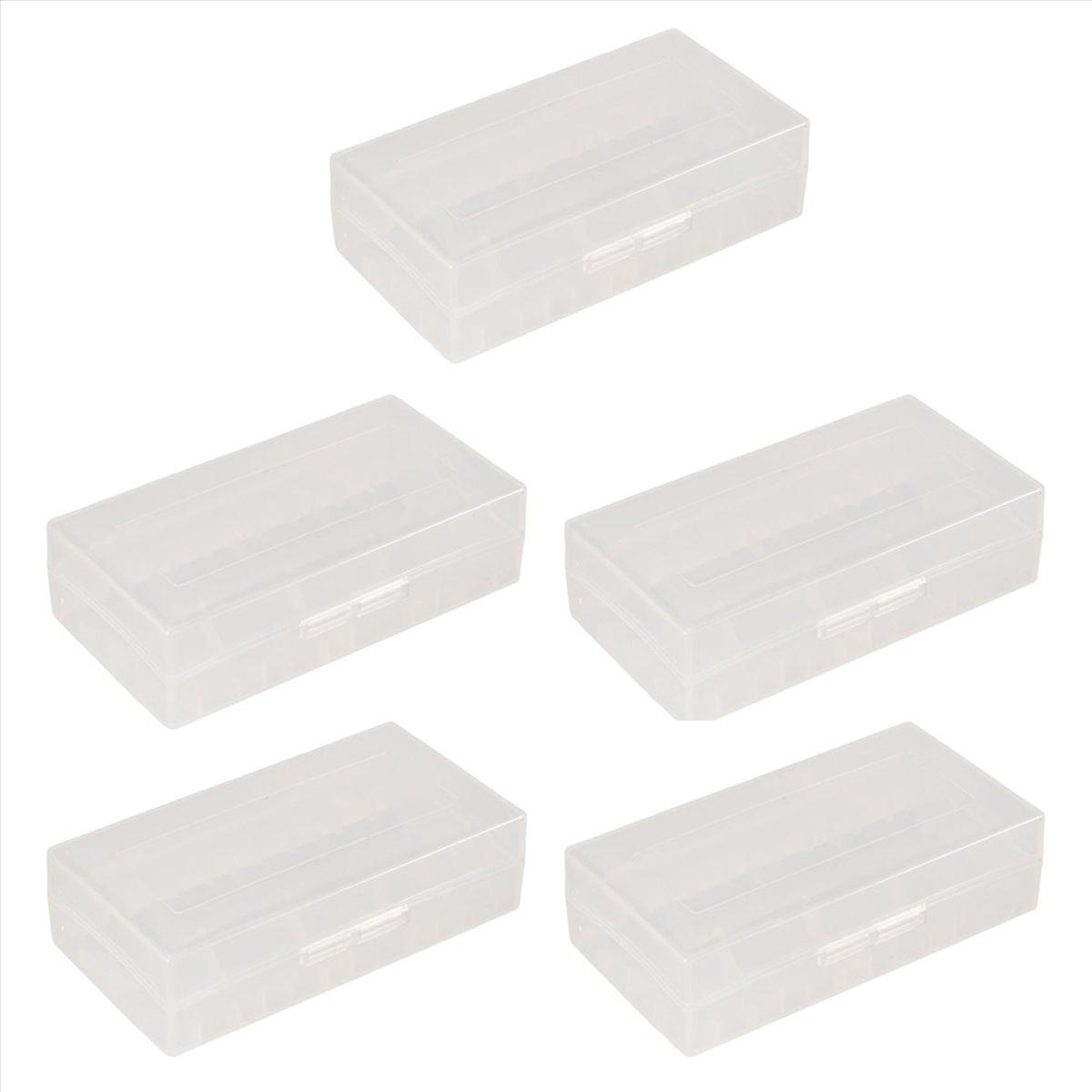 5X Box for 18650 Battery Transparent Battery Holder