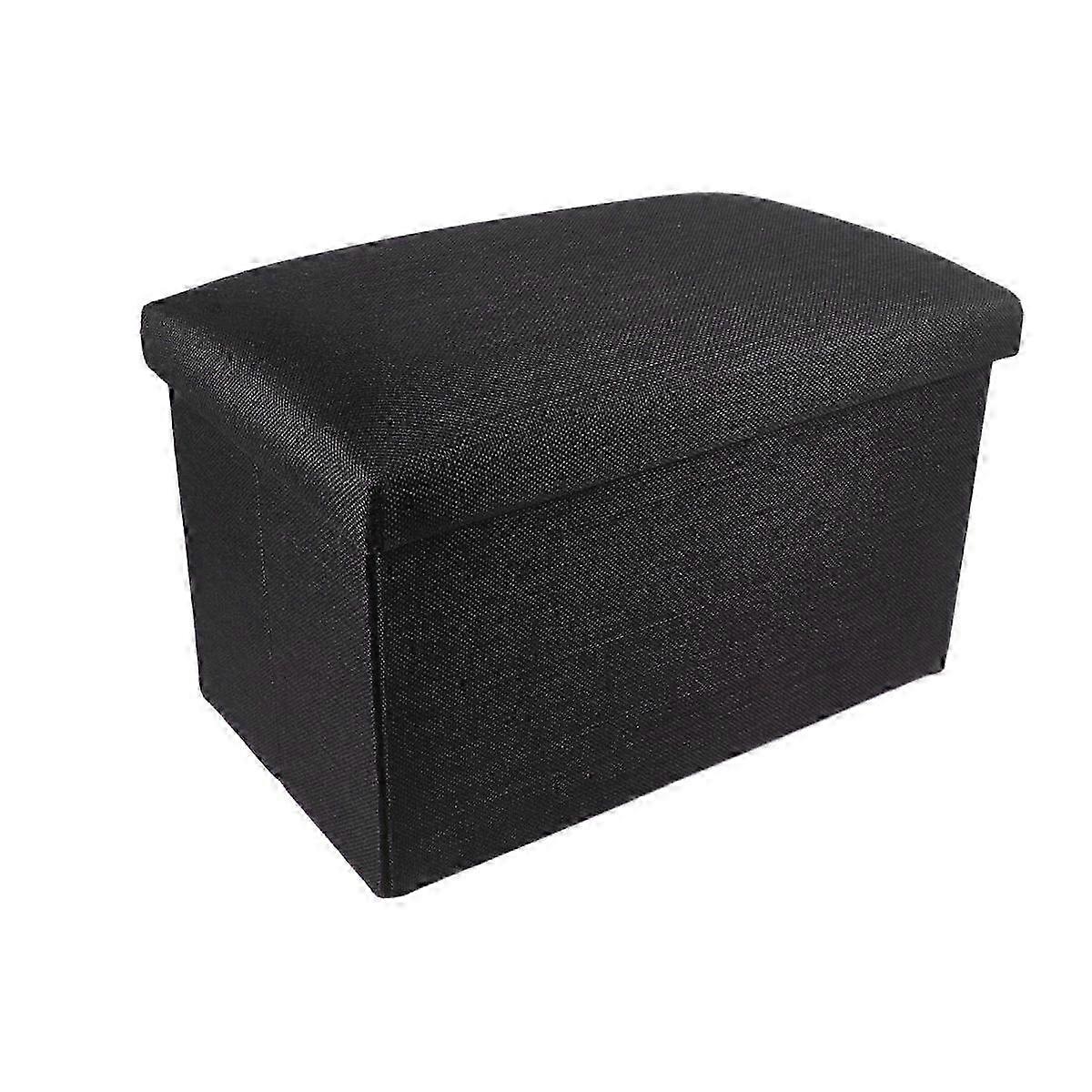 Foldable Foot Stool Storage Linen Sponge Rectangular Bench For Outdoor Picnics Camping 40*25*25Cm 1Set