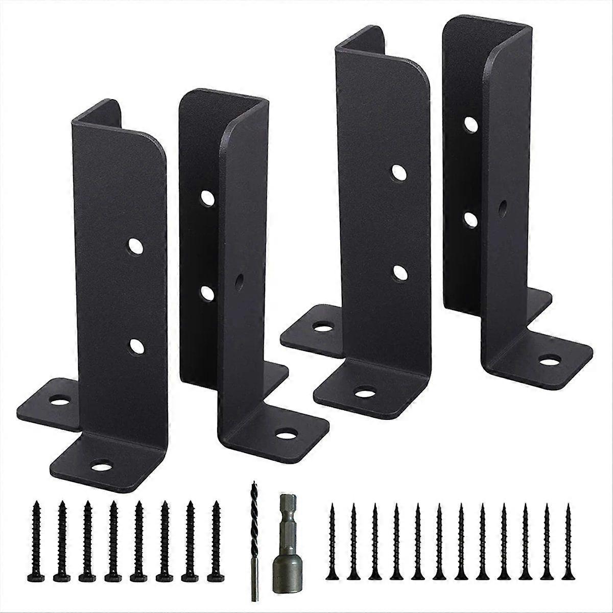 4Pcs Adjustable Deck Post Anchor Base Brackets Fence