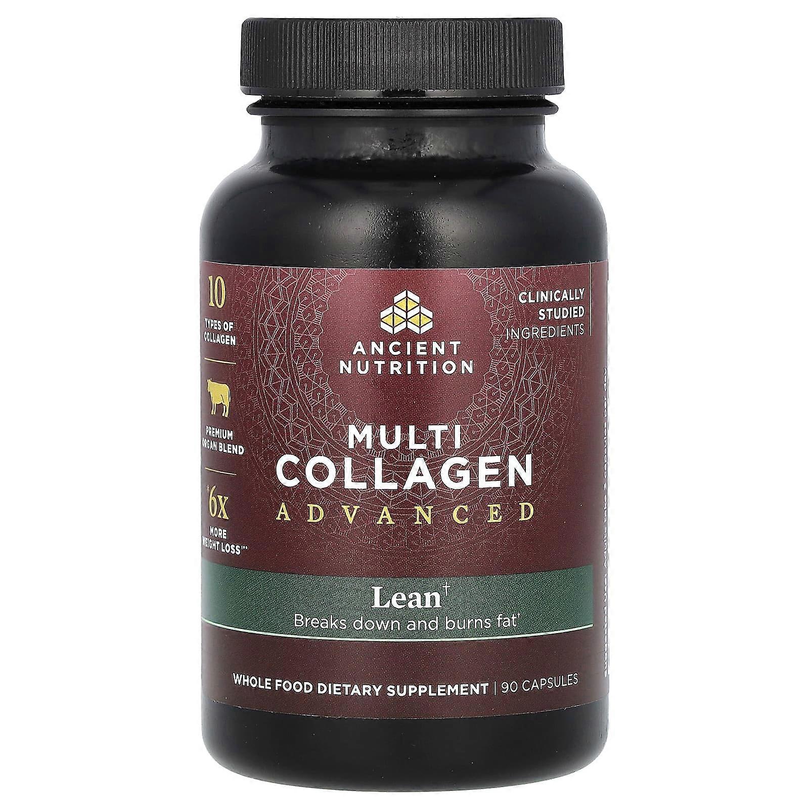Ancient Nutrition, Multi Collagen Advanced, Lean, 90 cápsulas