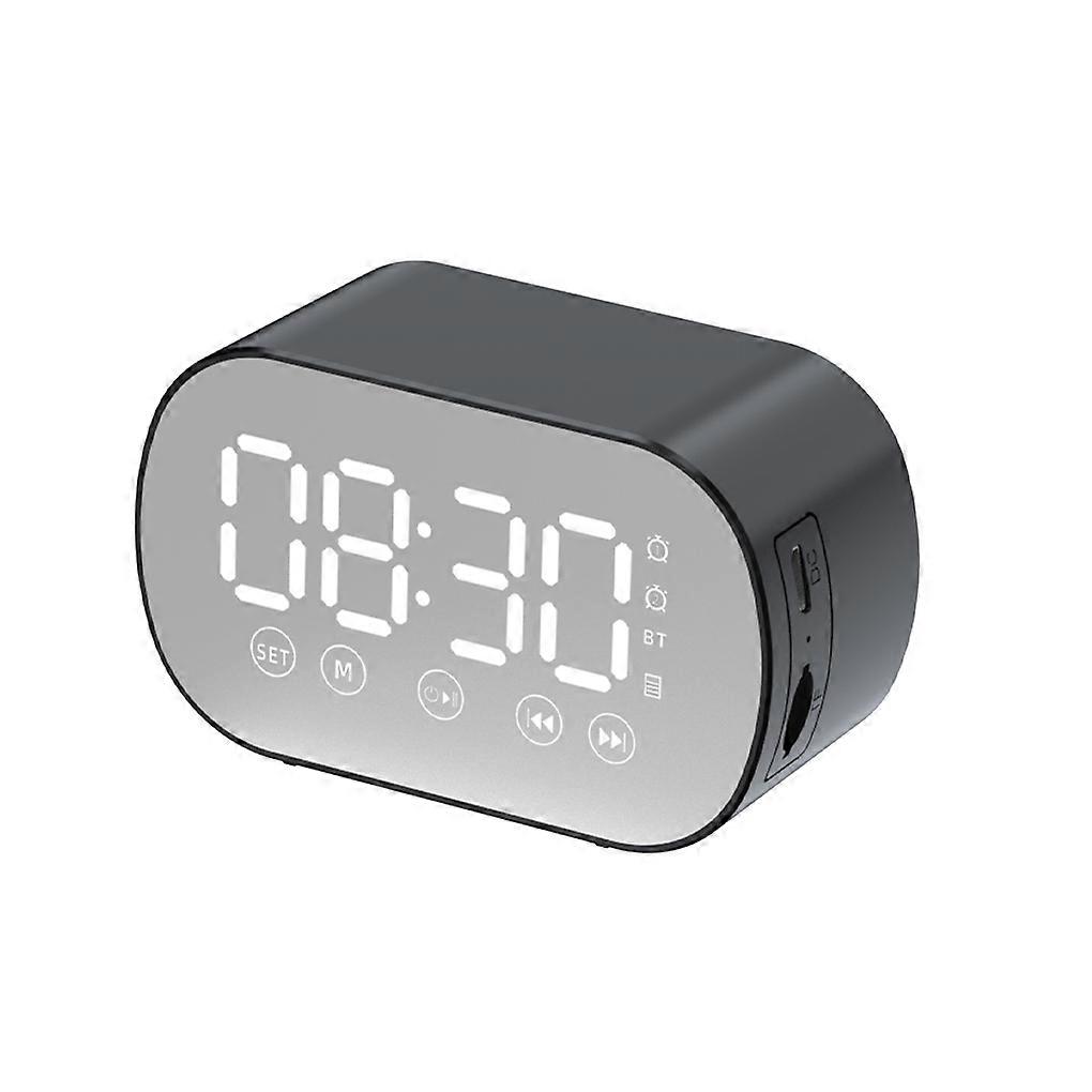Bluetooth-compatible Speaker Subwoofer Dual Alarms Alarm Clock Music Player
